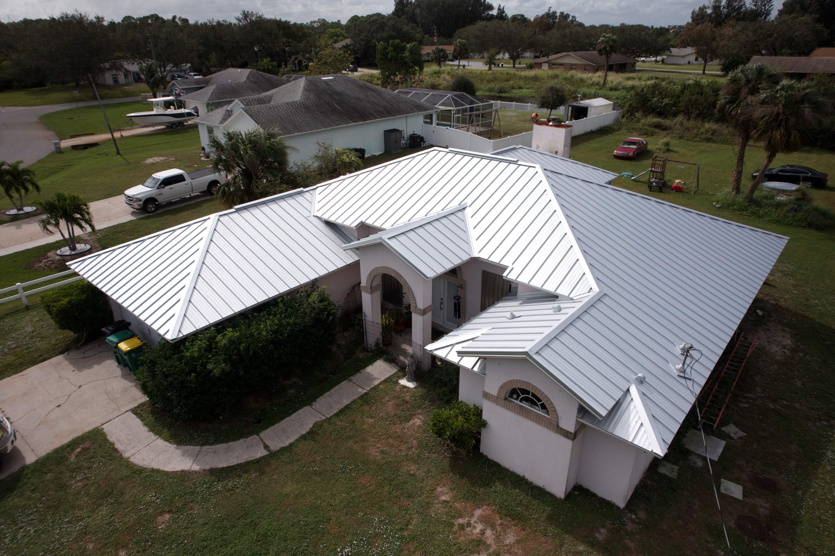 Standing Seam Metal Roof Installation for Merritt Island Residence by Wiedmann Construction & Roofing