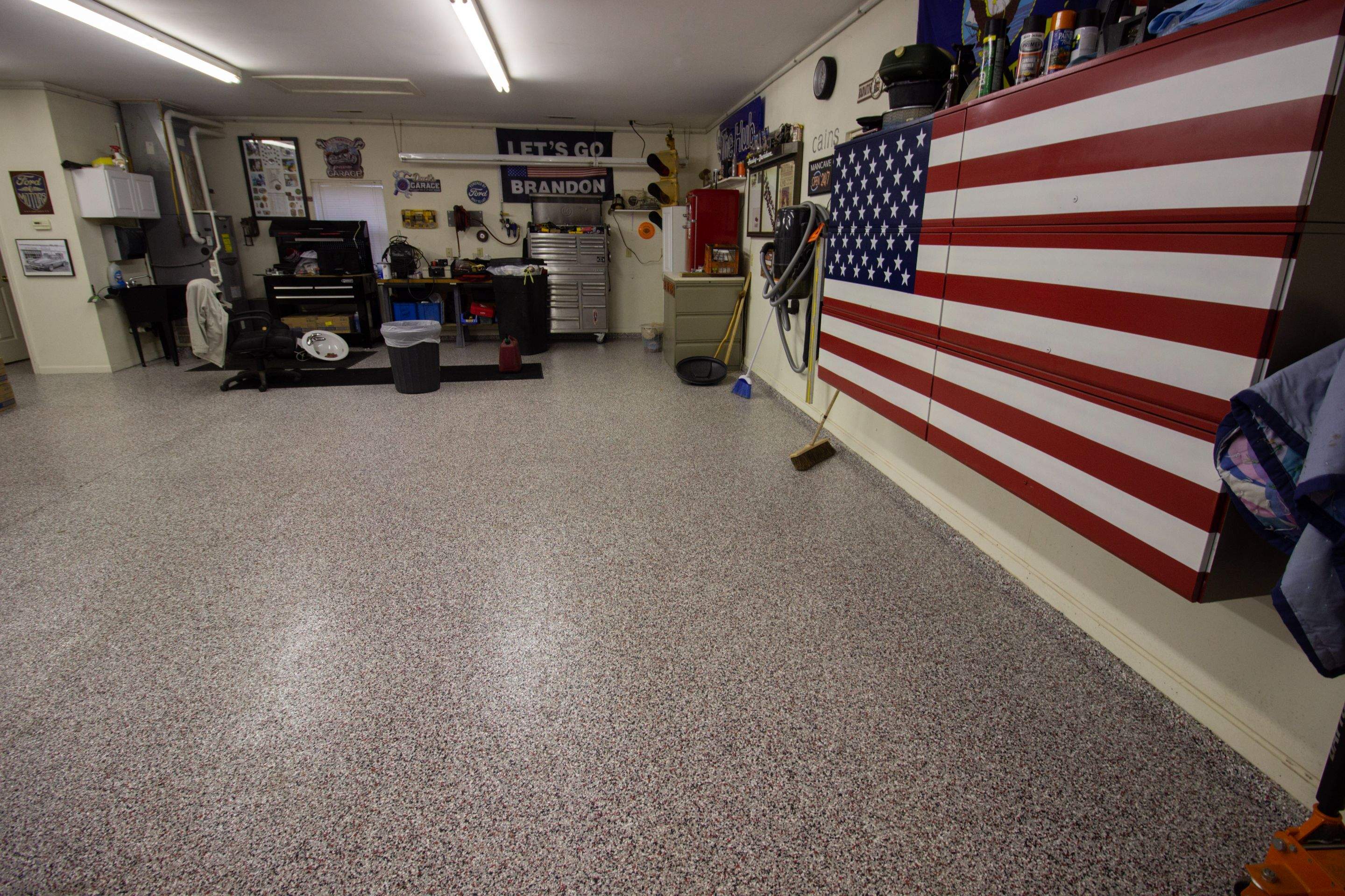 Garage Floor using Desert Sand by Your1DayFloor.com
