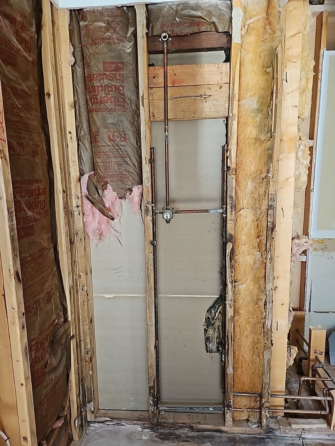 Full Bathroom Remodel, customer painting themselves by The Shower Company
