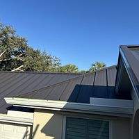 24ga 1.5" Mechanical Seam Dark Bronze by Total Roofing System The Metal Roof Experts