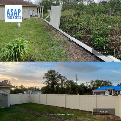 Vinyl Fence Installation using Vinyl Privacy Fence 
