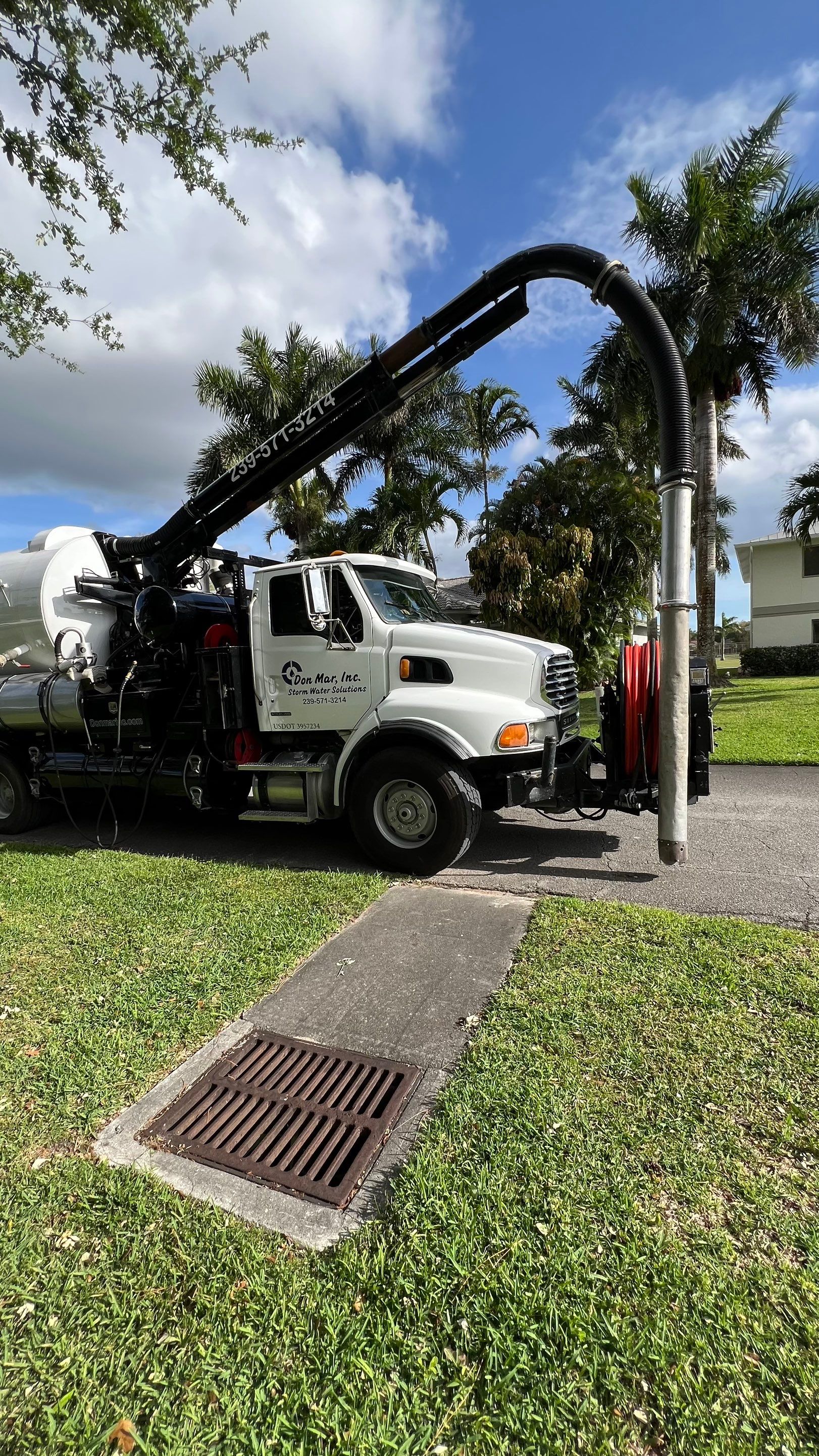 Naples Private Airport Community Catch Basin Cleaning by APS Power & Water