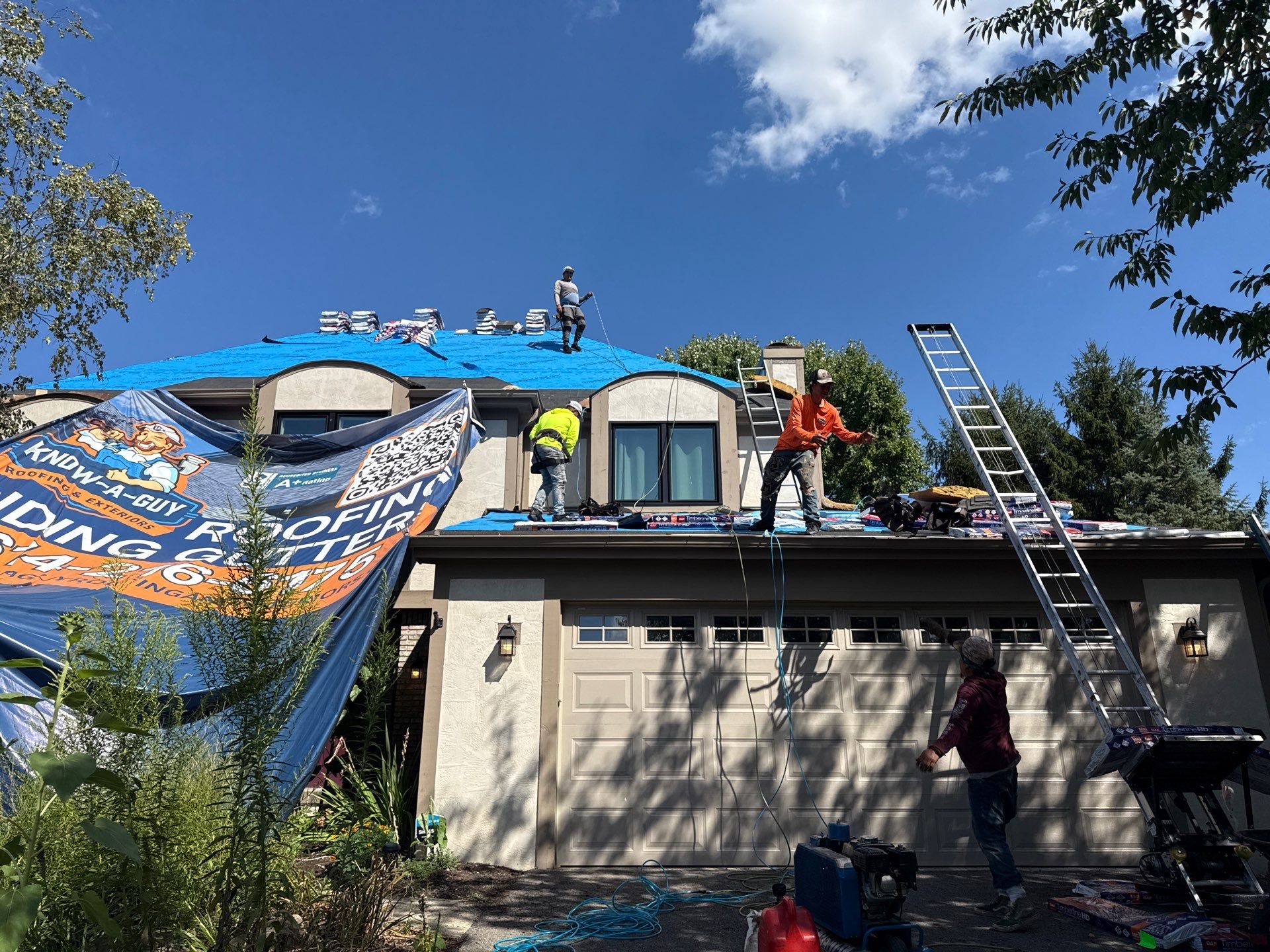 Roof Replacement, Gutters, Copper Chimney Cap by Know-A-Guy Roofing & Exteriors 