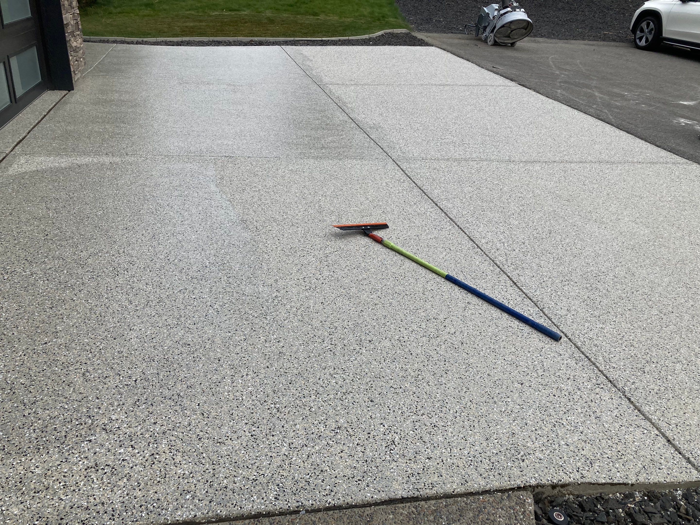 Driveway Transformation using Mediterranean Colorway by Croc Coatings, LLC