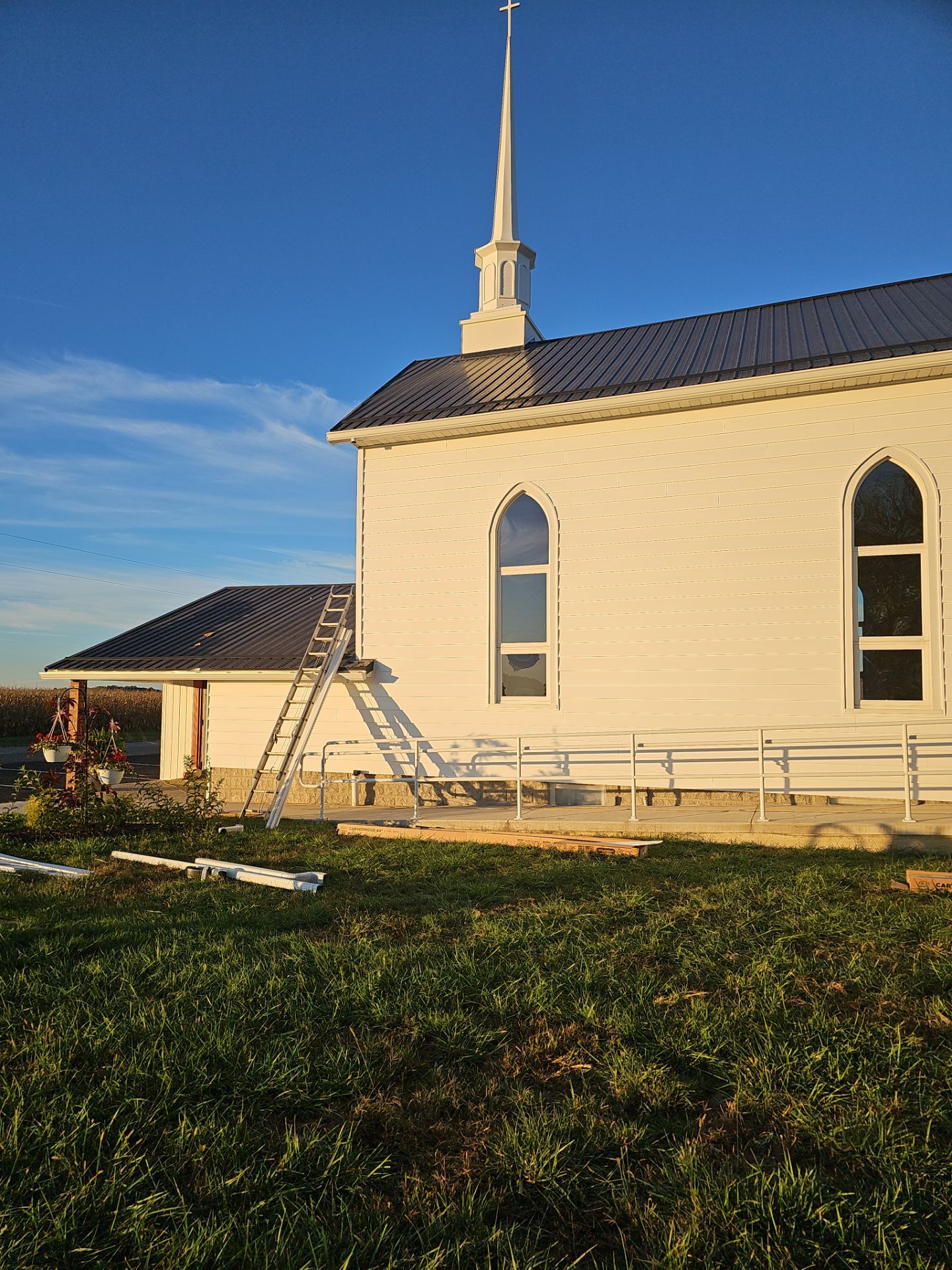 Siding Installation using Mastic 8" white  by Nitro Roofing and Construction