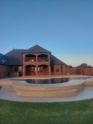 Patio & Pool Deck Coating with Sandstone by Copperhead Coatings