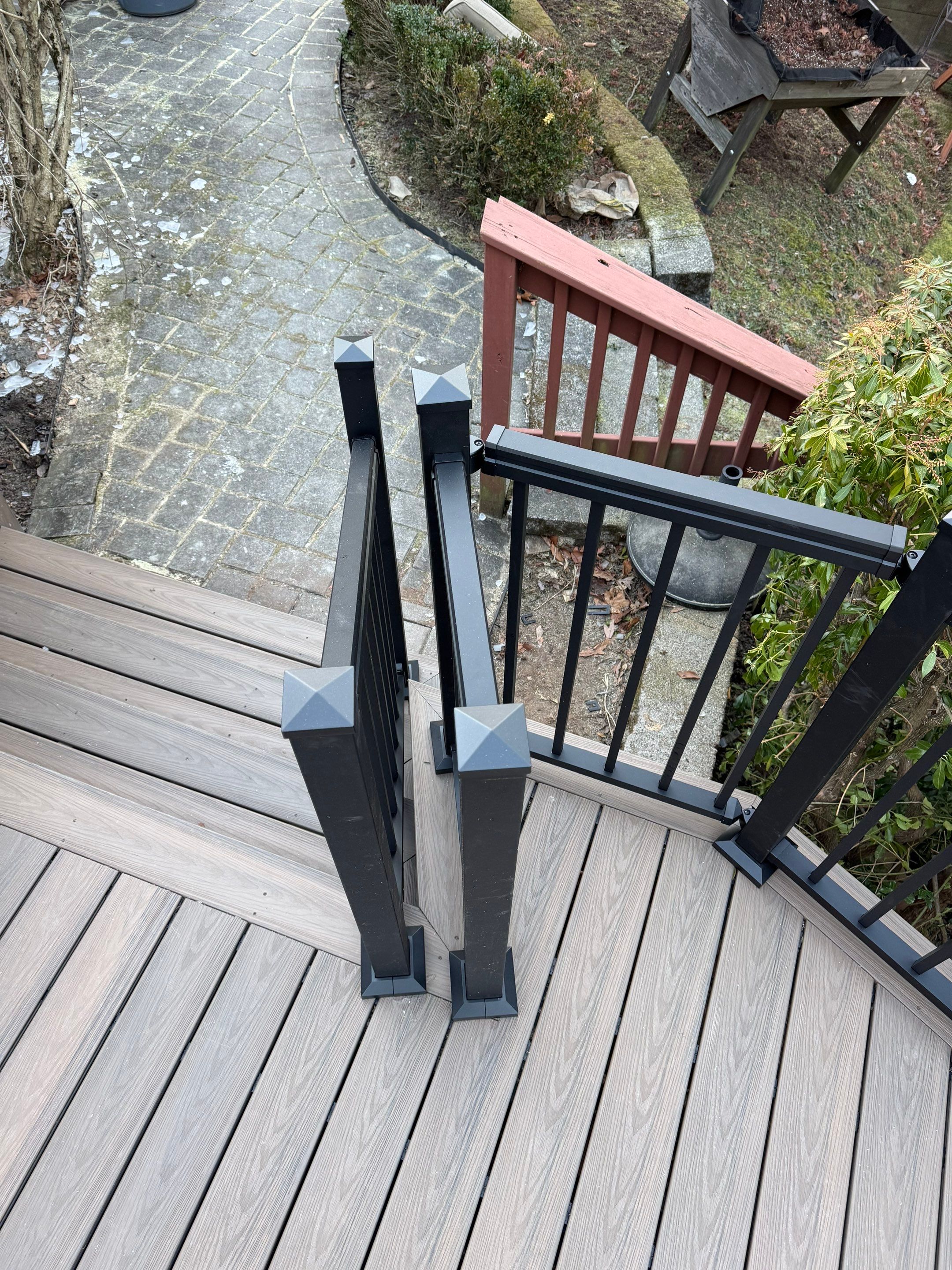 New Deck using Deckorators  decking and vinyl railings by deck guardian