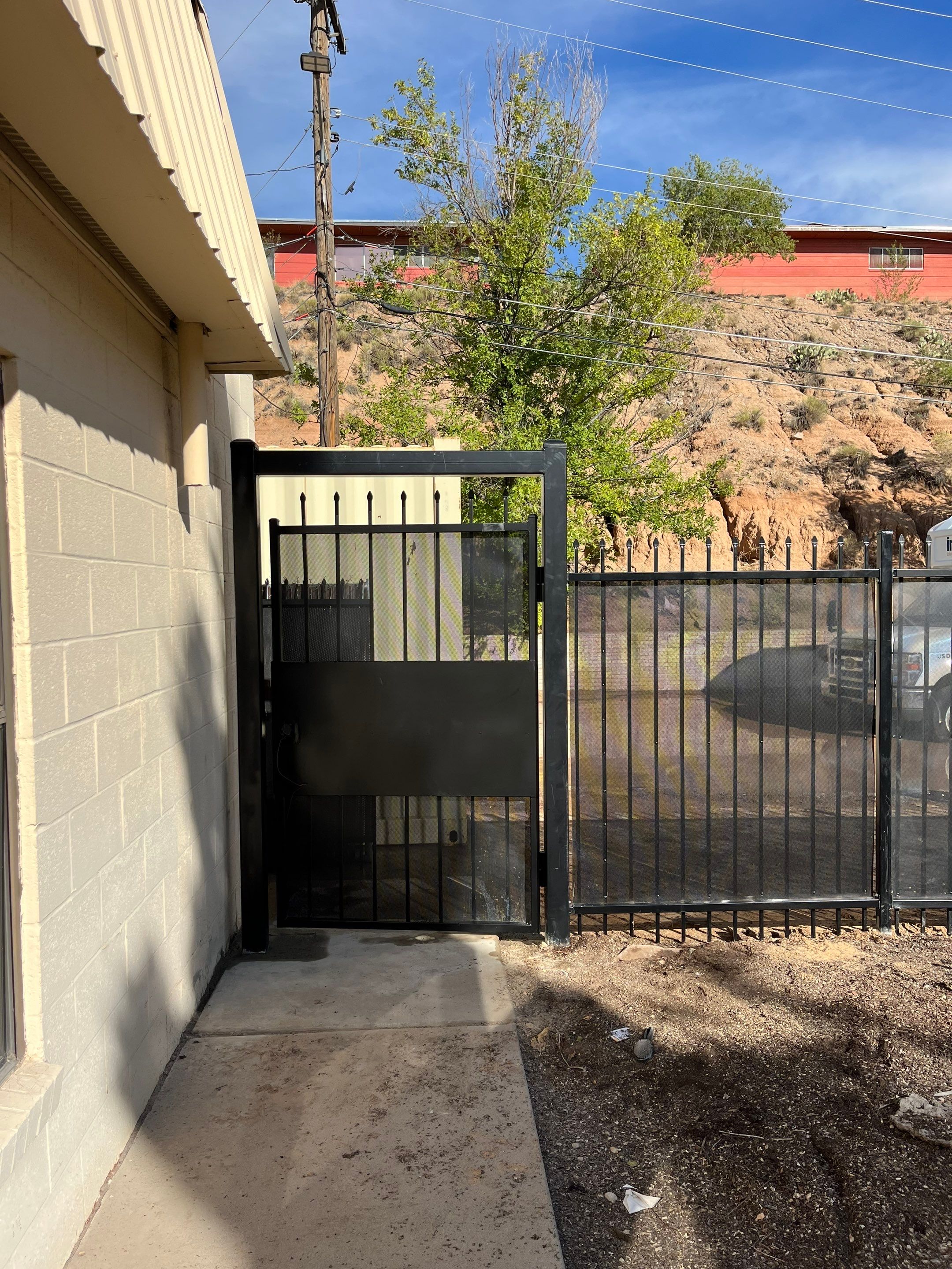 Light Commercial using Wrought iron by Valley Fence Company