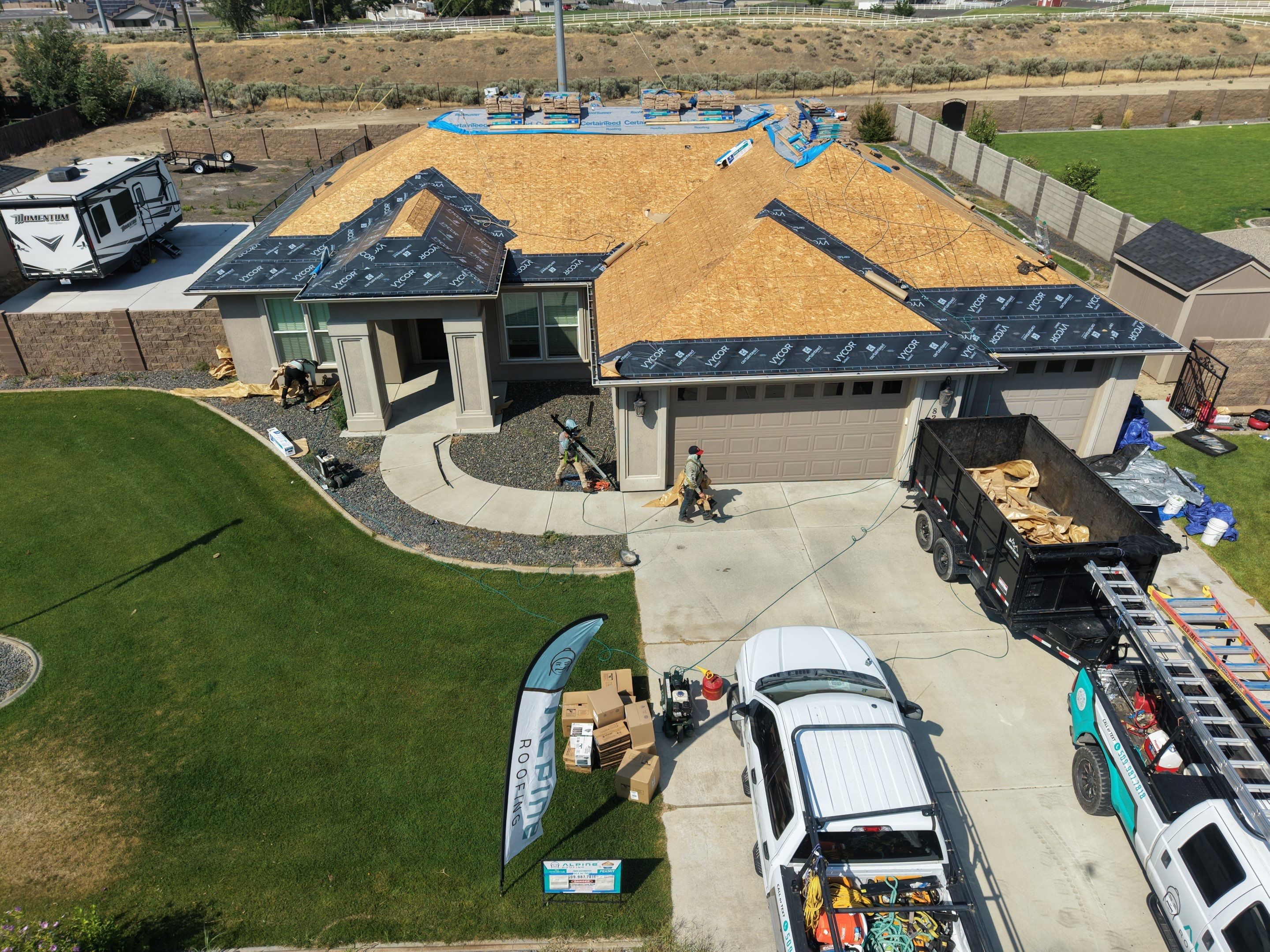 Full Architectural Shingle Roof Installation E Sagebrush Rd Kennewick, WA 99338 The Denali System - Certainteed Landmark® Shingle - Moire Black by Alpine Roofing