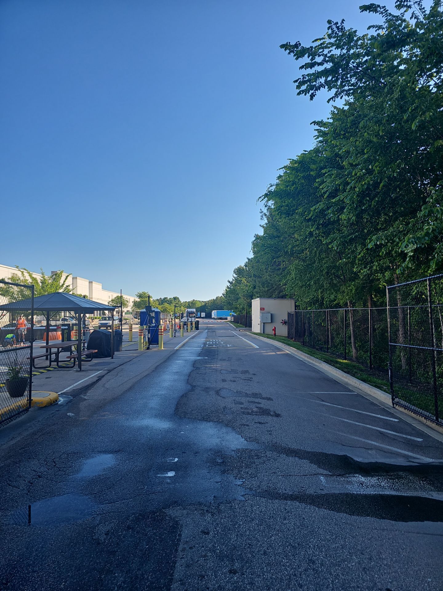 Striping Amazon Parking Lot  by Billy Weatherspoon Contractor