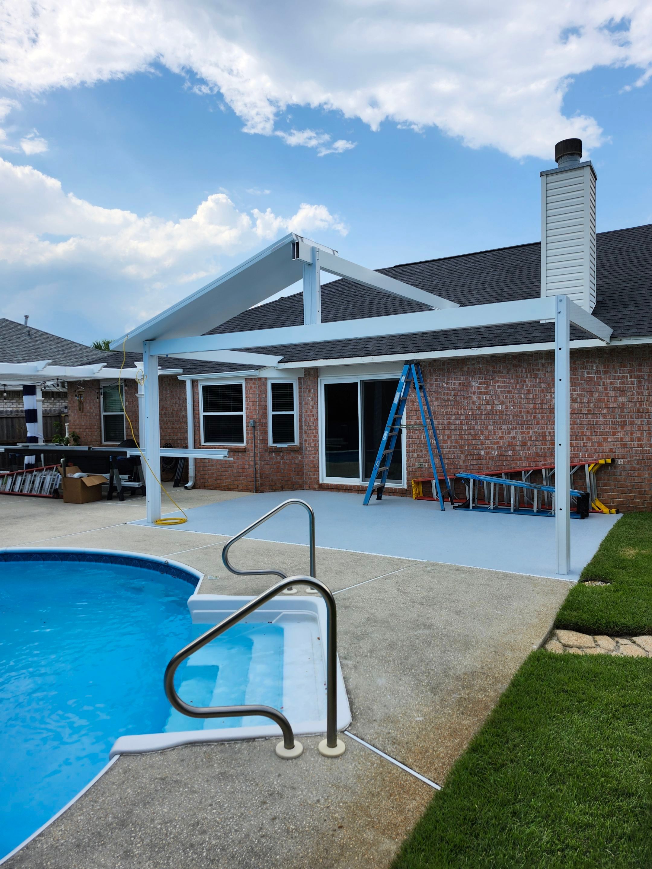 Poolside Cathedral Patio Cover by Titan Sunrooms
