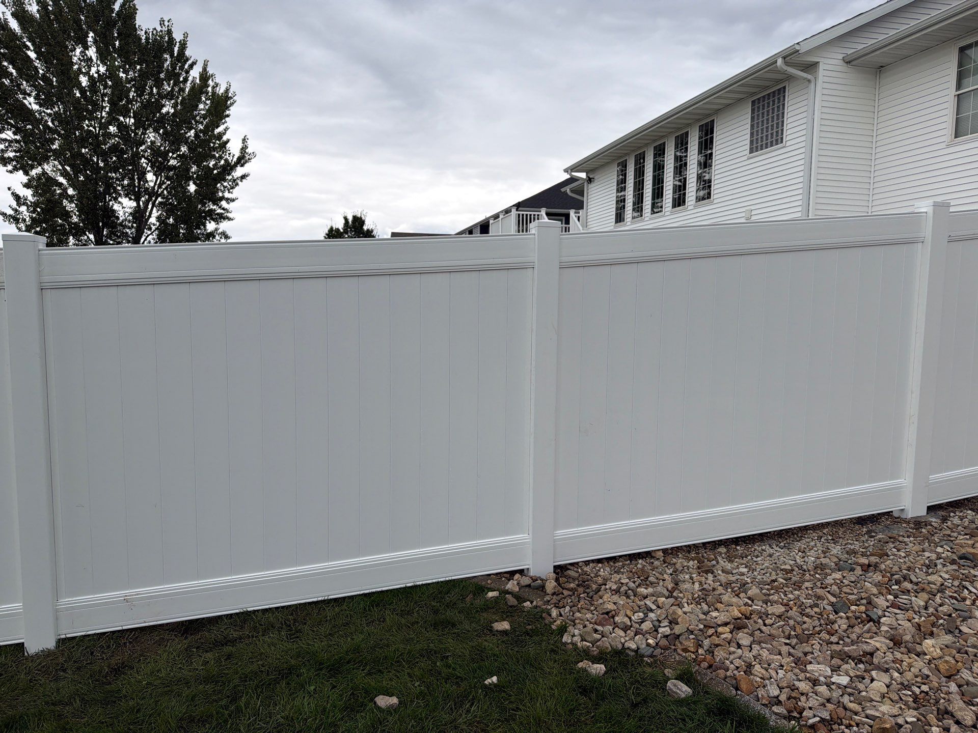 Residential Vinyl Privacy Fence Installation in Urbana by Perfect Picket Fence and Stain