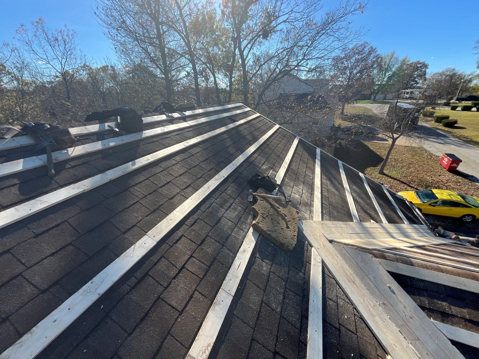 Residential Roofing Install - 29 Gauge G-Rib Metal - Color Burnished Slate  by Titan Commercial & Residential Roofing 