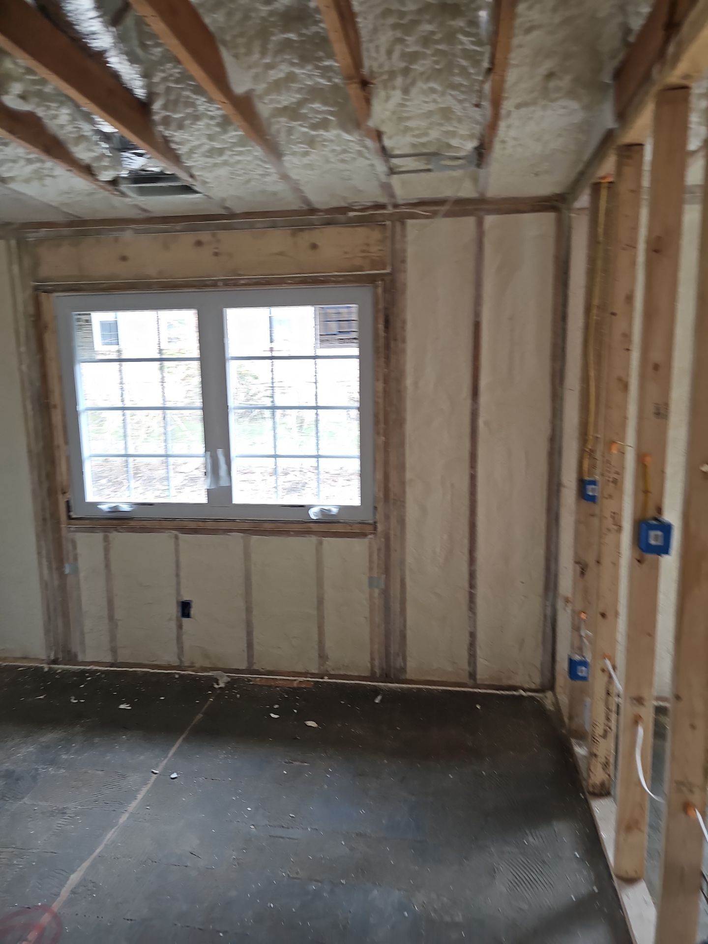 Basement Exterior Walls using Closed Cell Spray Foam by NYS Foam & Energy