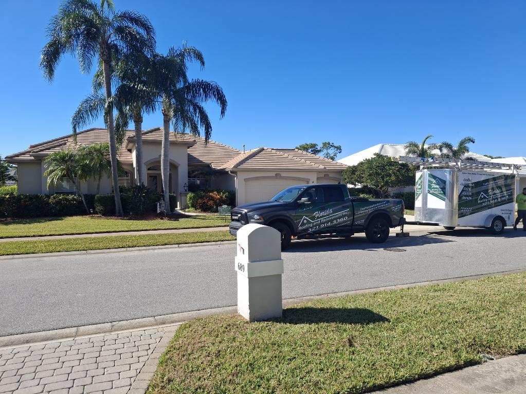 Residential Tile Roof Replacement in the Suntree Neighborhood of Melbourne by Florida Roofing and Renovations Inc.