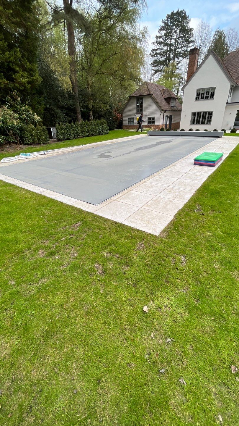 Porcelain Patio Clean using Honda 15lpm Low Pressure Washing Machine by Ges Exterior Cleaning ltd