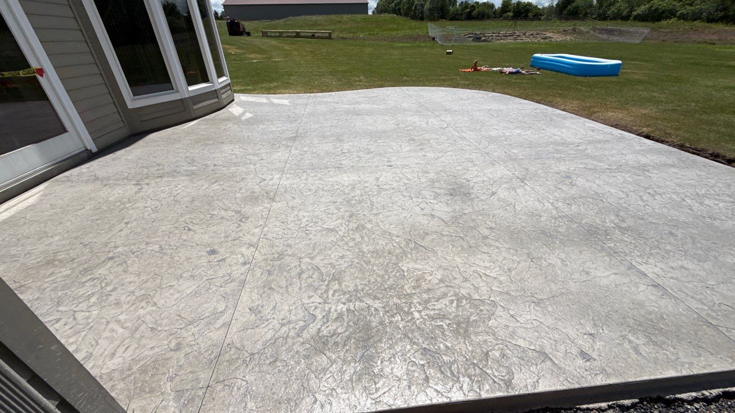 Oxford Slate Stamp Patio by NG Masonry & Construction LLC