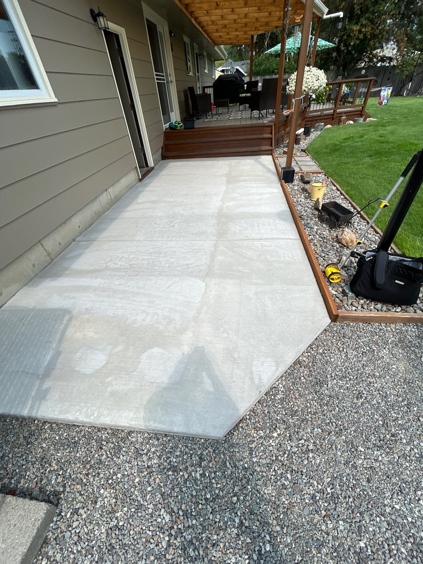 Claystone Hybrid Patio and Walkway Concrete Coating in Spokane Valley by Croc Coatings, LLC