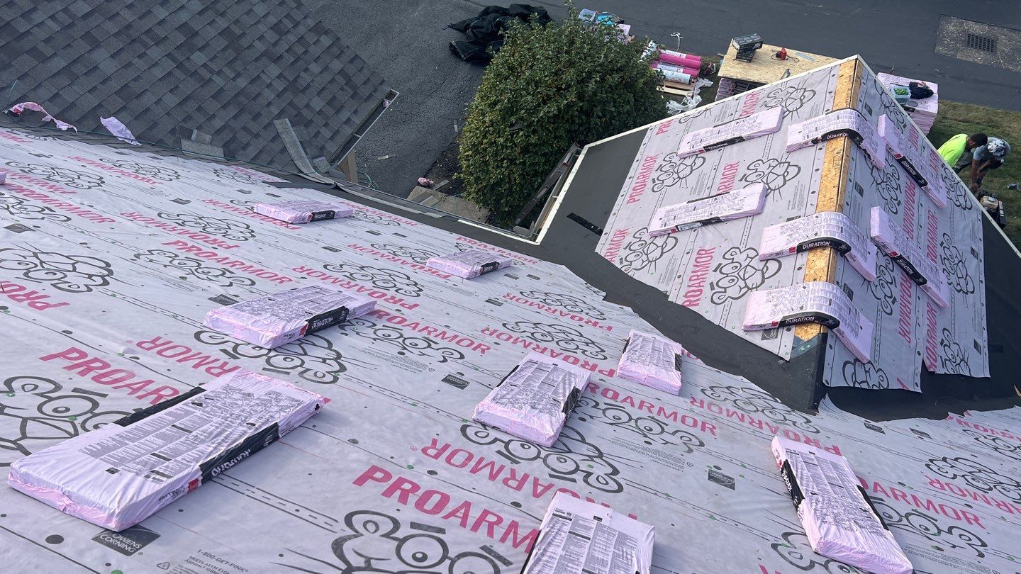 Residential Roofing Installation using Duration Series Shingles - Driftwood by RoofX 