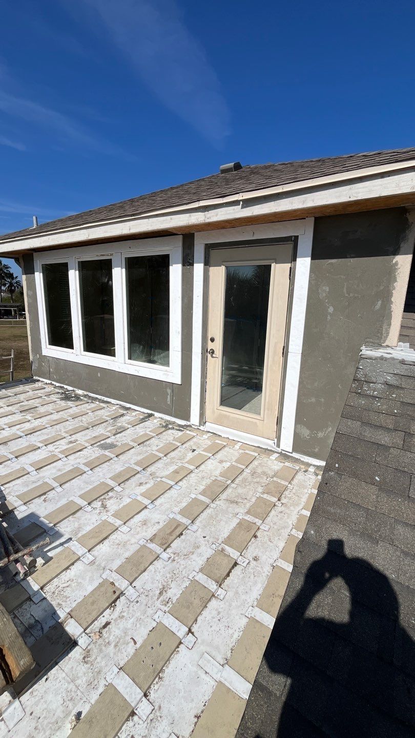 Walk Out Patio Cover by Bayfront Roofing and Construction