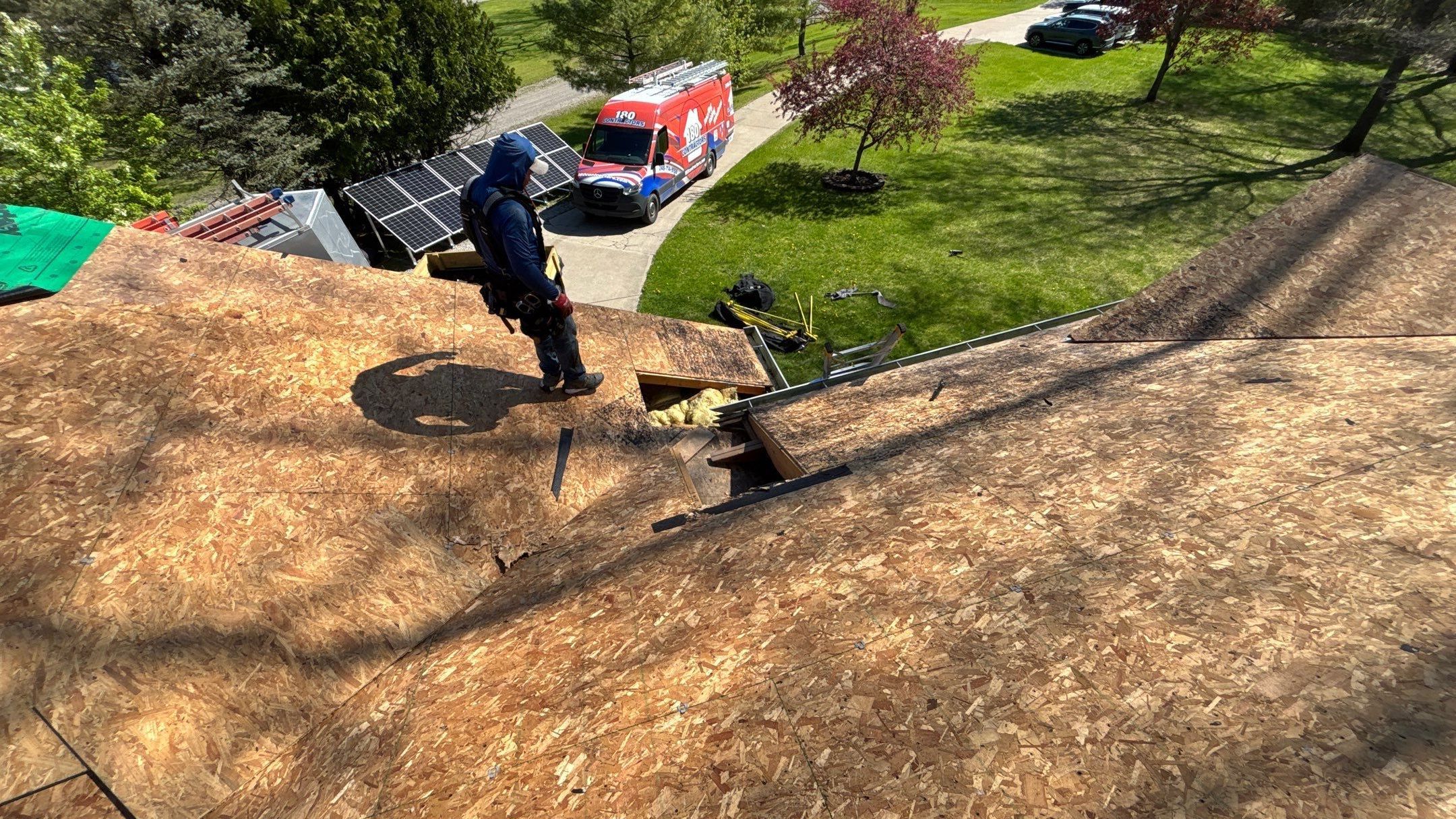 Roof Replacement using Malarkey Vista Brilliant Black by 180 Contractors