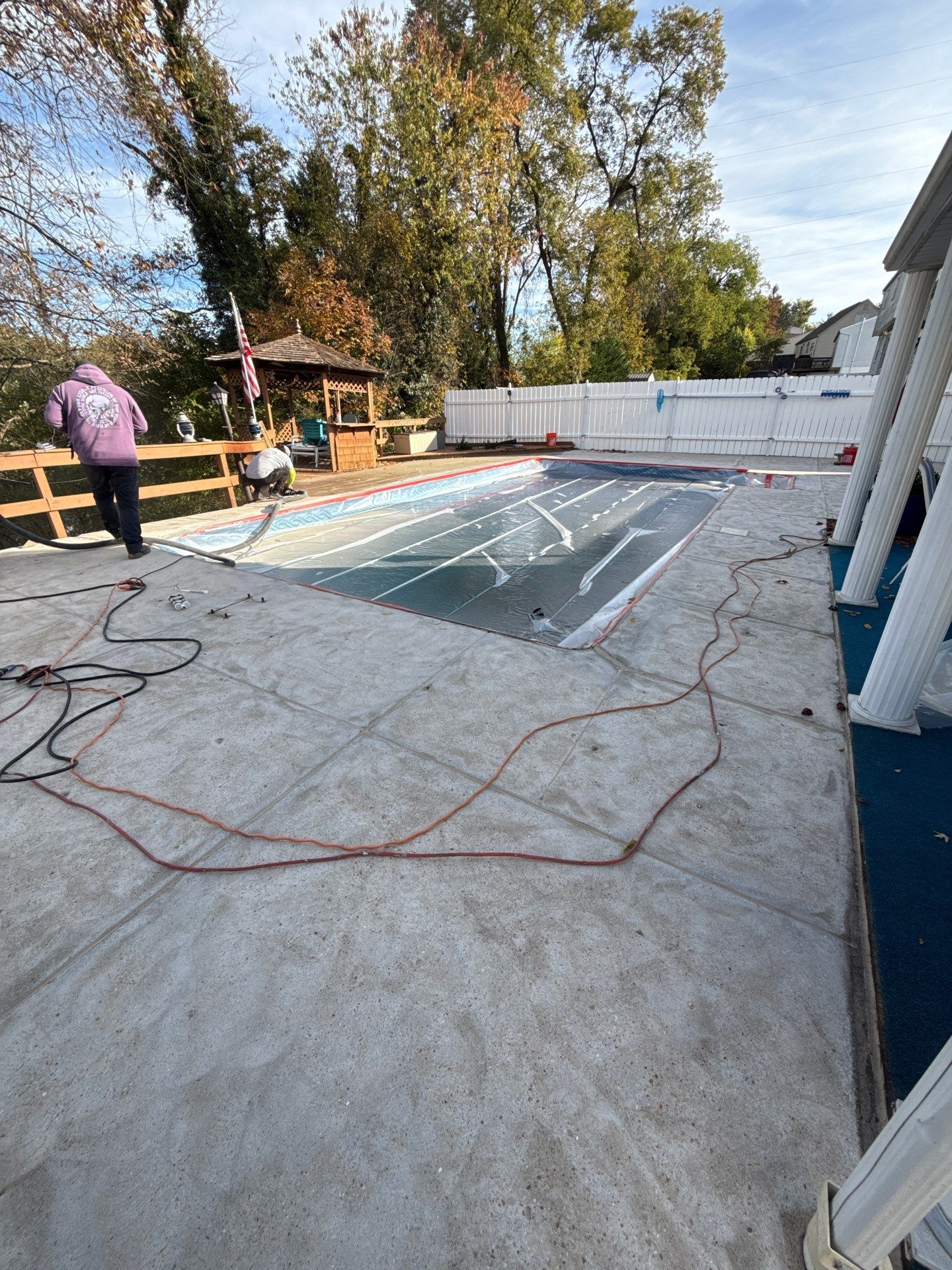 Davenport Pool Deck Project in McKees Rocks by Floors in a Day, Inc