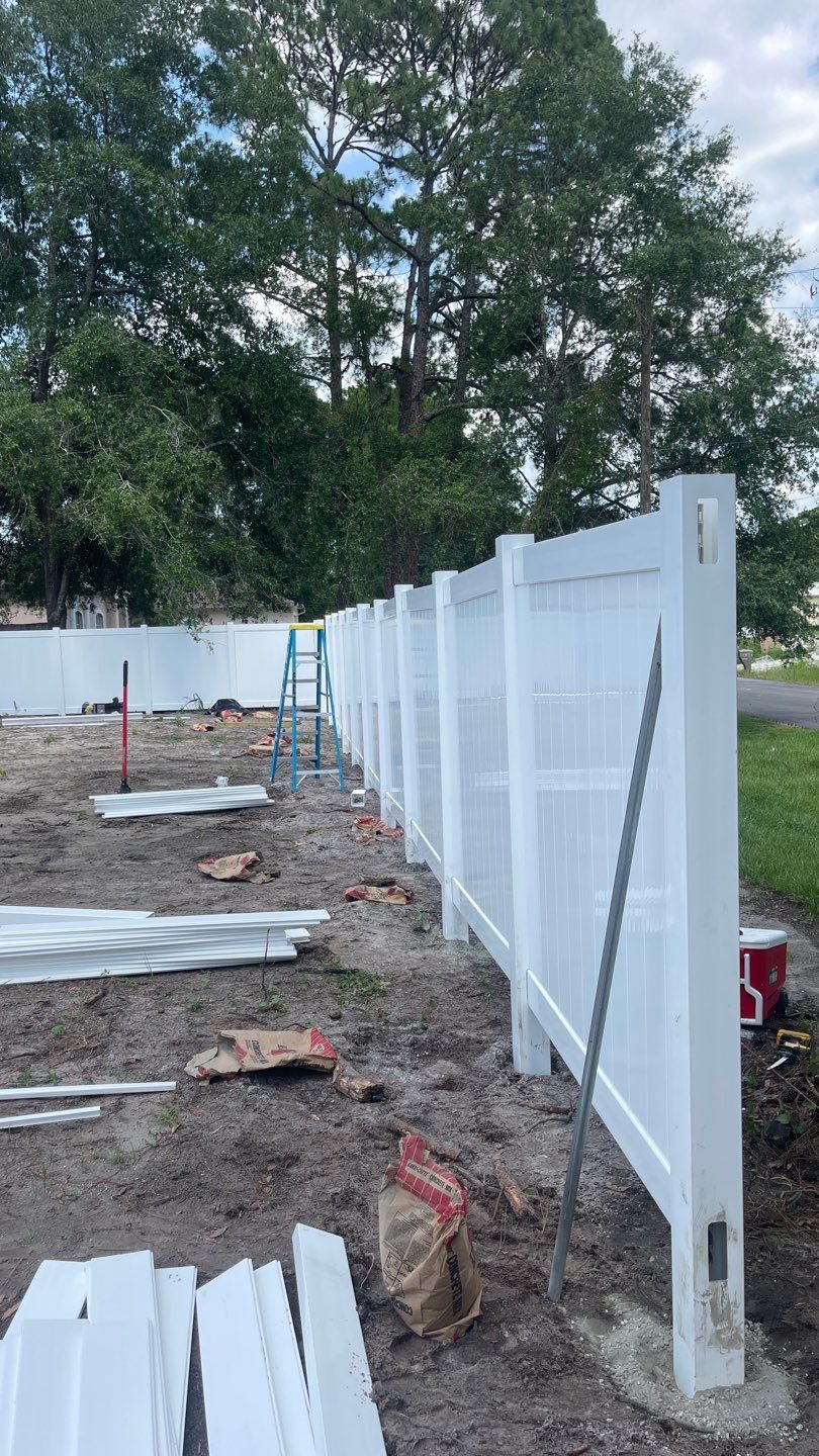 North Port, FL 6 ft. Tall White Vinyl Privacy Fence  by Asap fence and gates, LLC