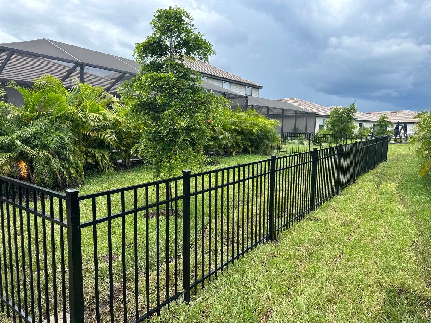 Aluminum Fence Installation using 3 Rail Aluminum Fence by Asap fence and gates, LLC