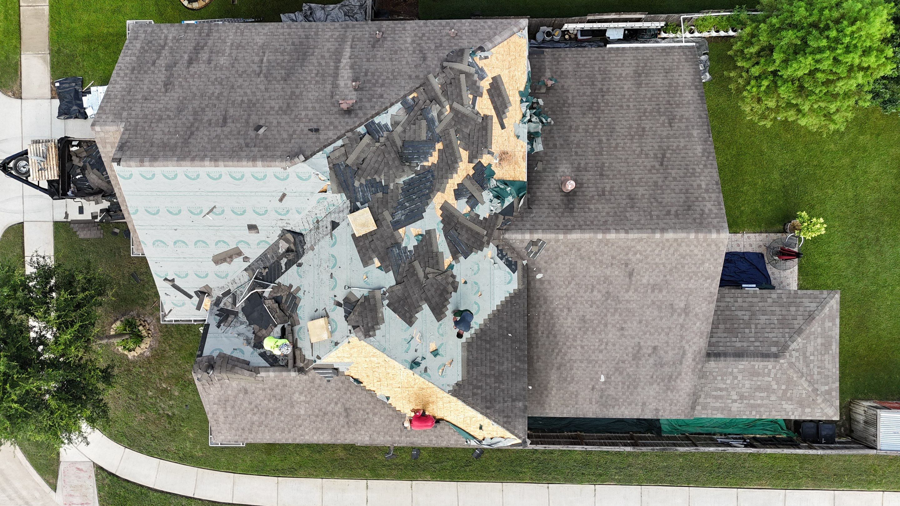 Residential Roofing Installation using IKO Dynasty after Storms in Cypress by Core Four Roofing