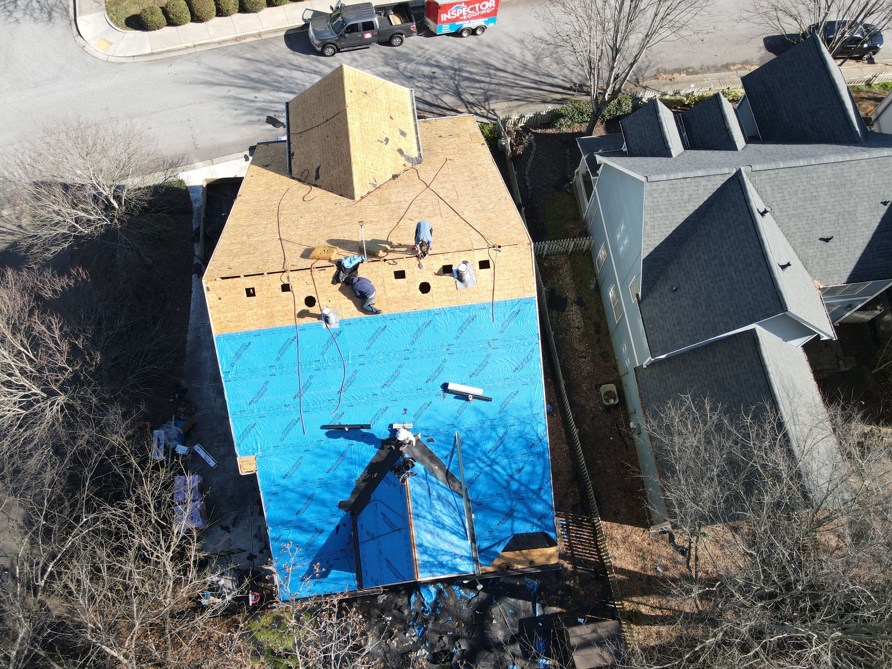 Residential Roofing Installation using Owens Corning by Inspector Roofing and Restoration