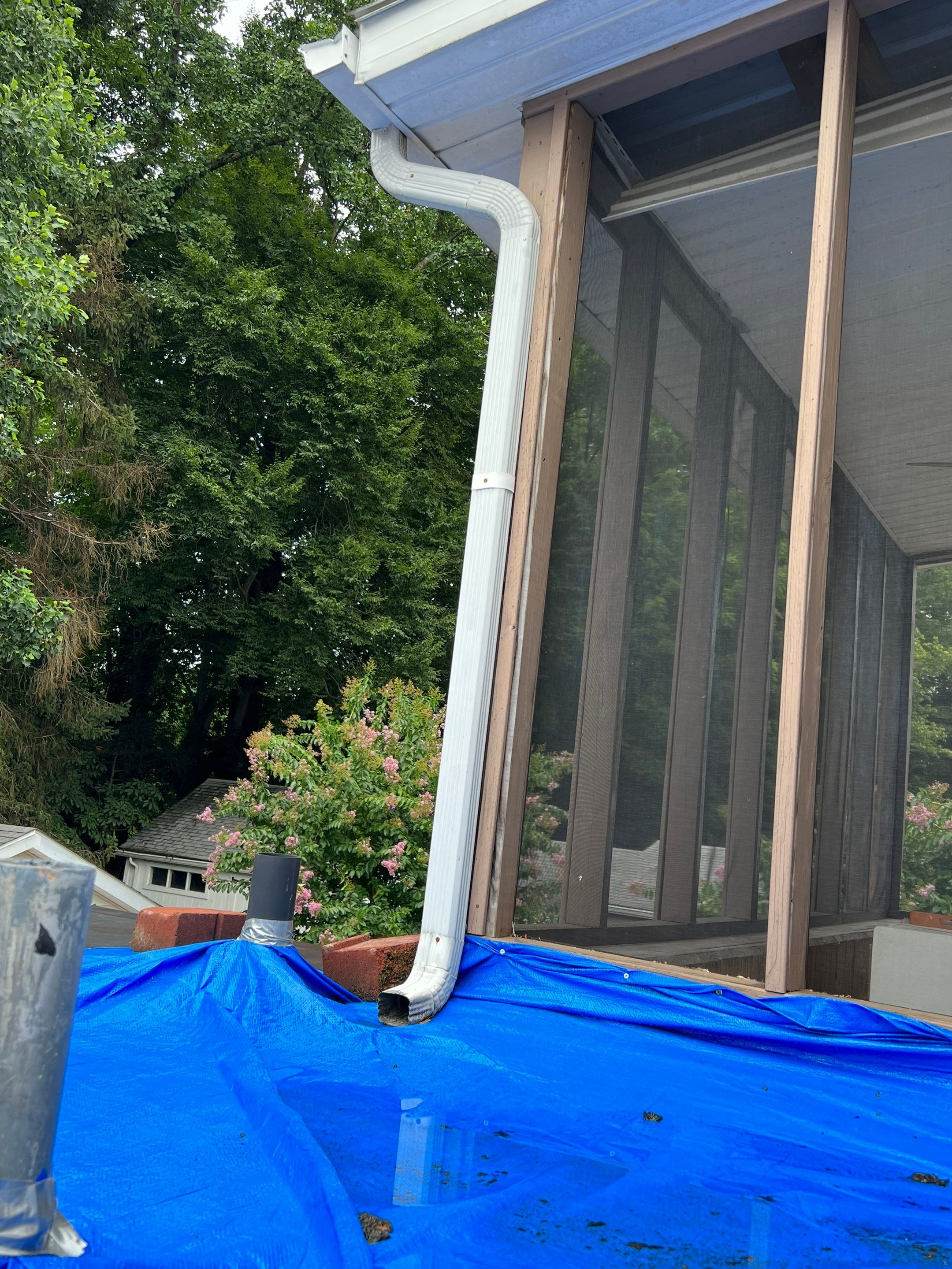 Rubber Roof and Gutter on Addition  by Secure Construction Company Inc
