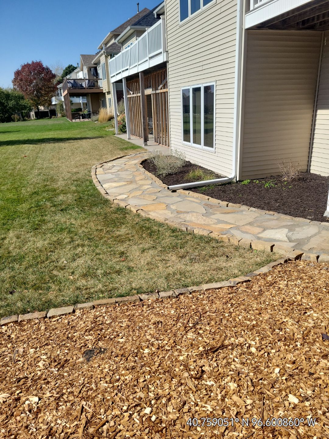 Updated Stone Stepper Path by New Horizon Landscapes
