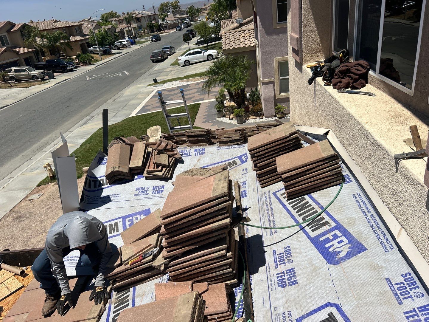 Complete Concrete Tile Roof Replacement and Solar Integration in San Jacinto by Reliable Roofing San Diego Inc.
