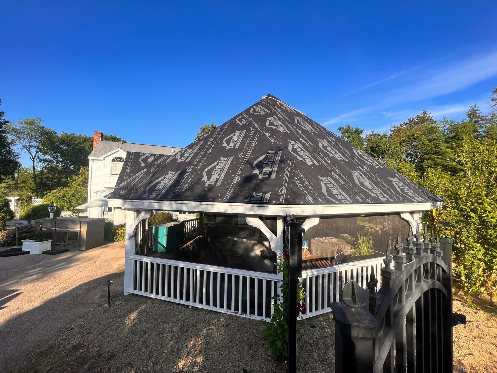 Standing Seam Black Metal Roof- Gazebo by Loyalty Exterior Solutions 