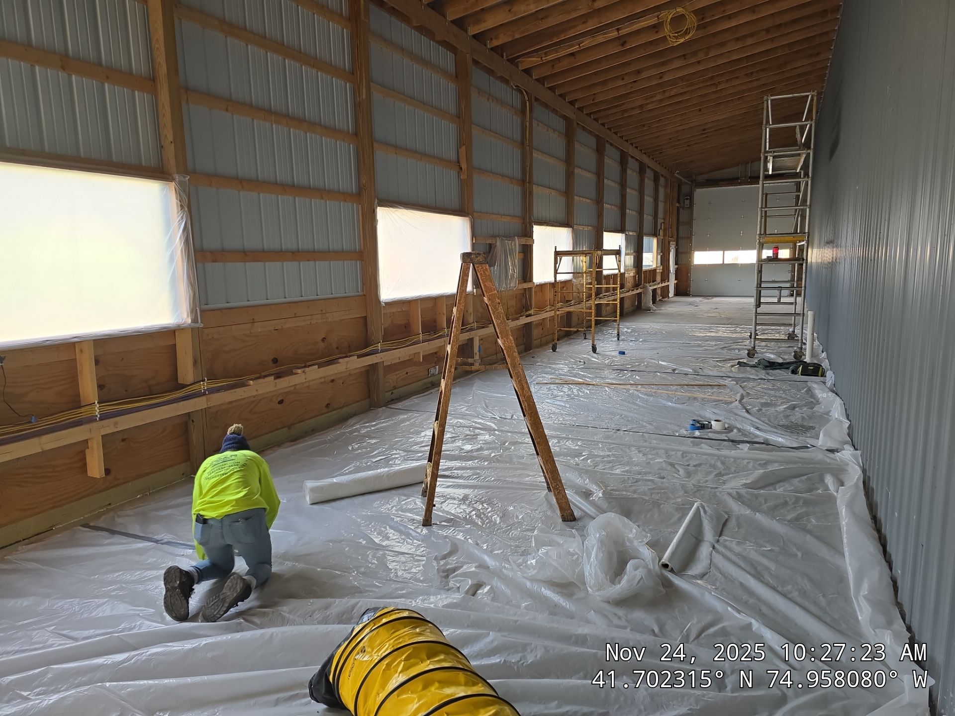 Exterior Walls using Closed-Cell Spray Foam by NYS Foam & Energy