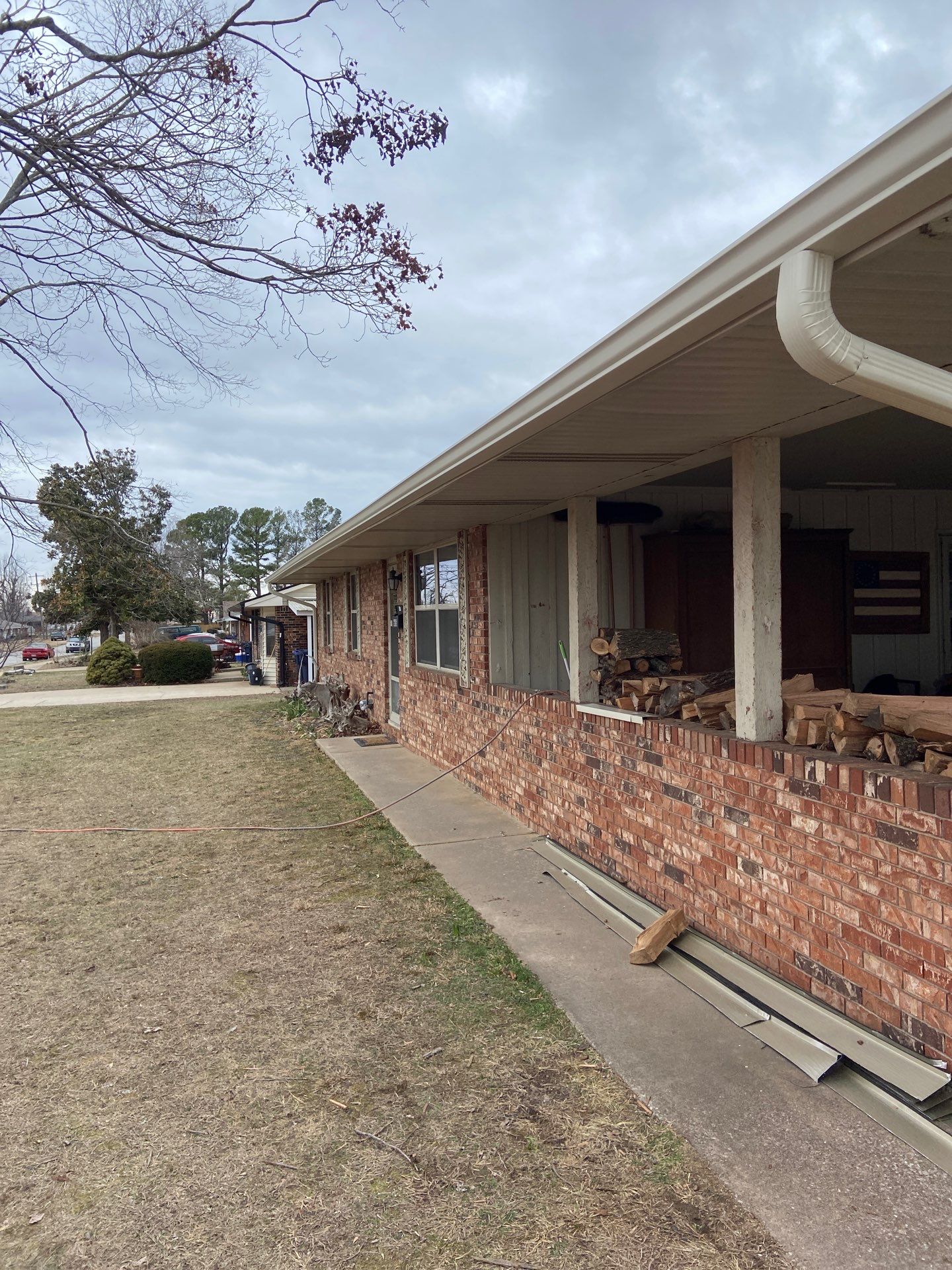Almond 5" Gutter Install Rogers, AR by Chappell Gutter & Exterior