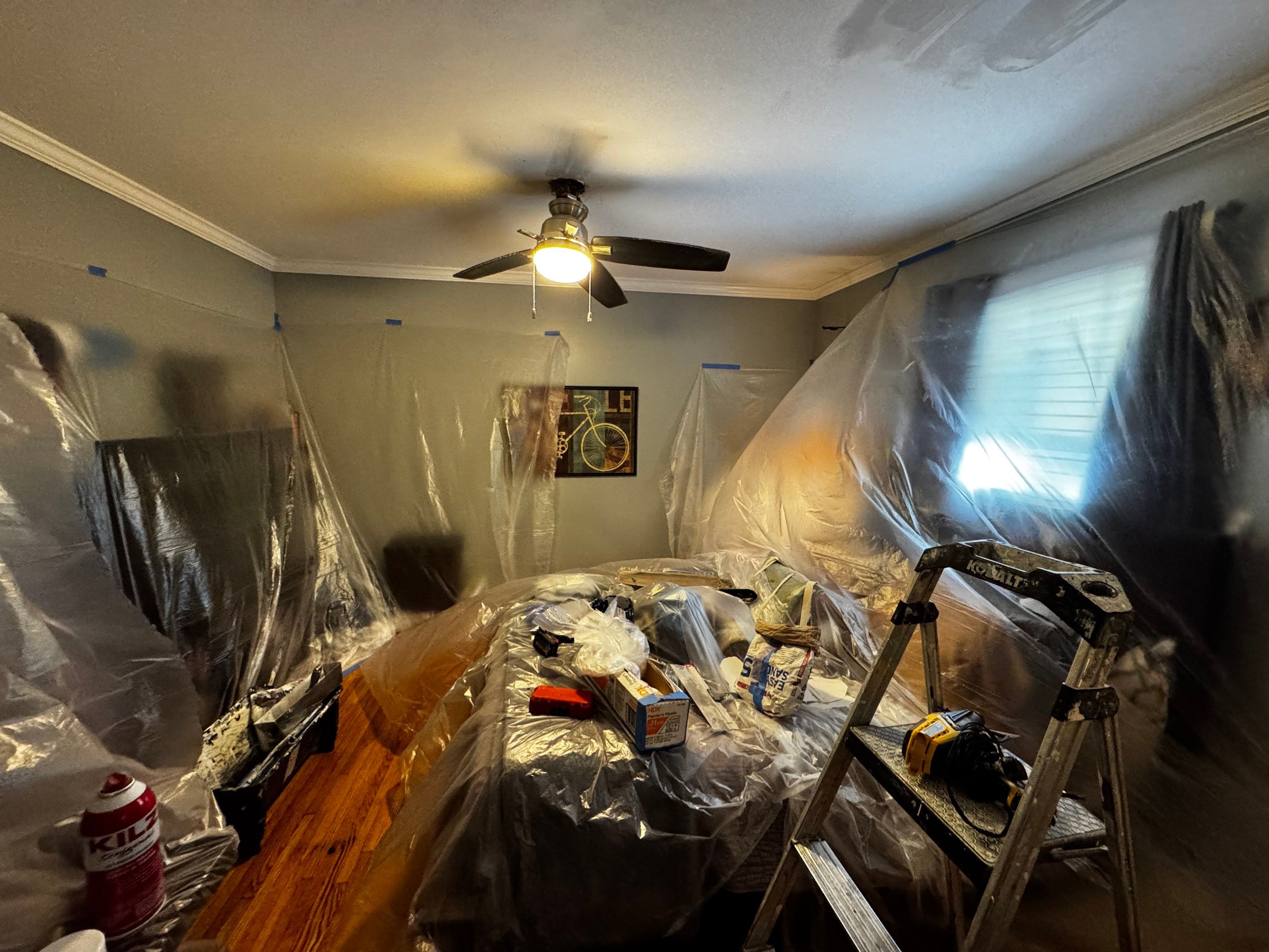 Master Bedroom Ceiling Drywall Repair and Painting in Atlanta by PGP Surface Solutions, LLC