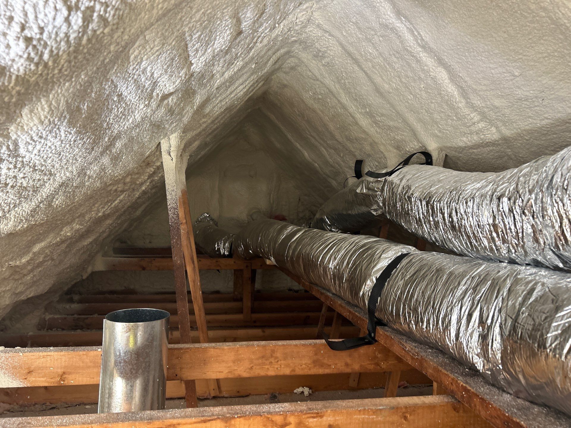 Attic Insulation using Closed Cell Spray Foam by NYS Foam & Energy