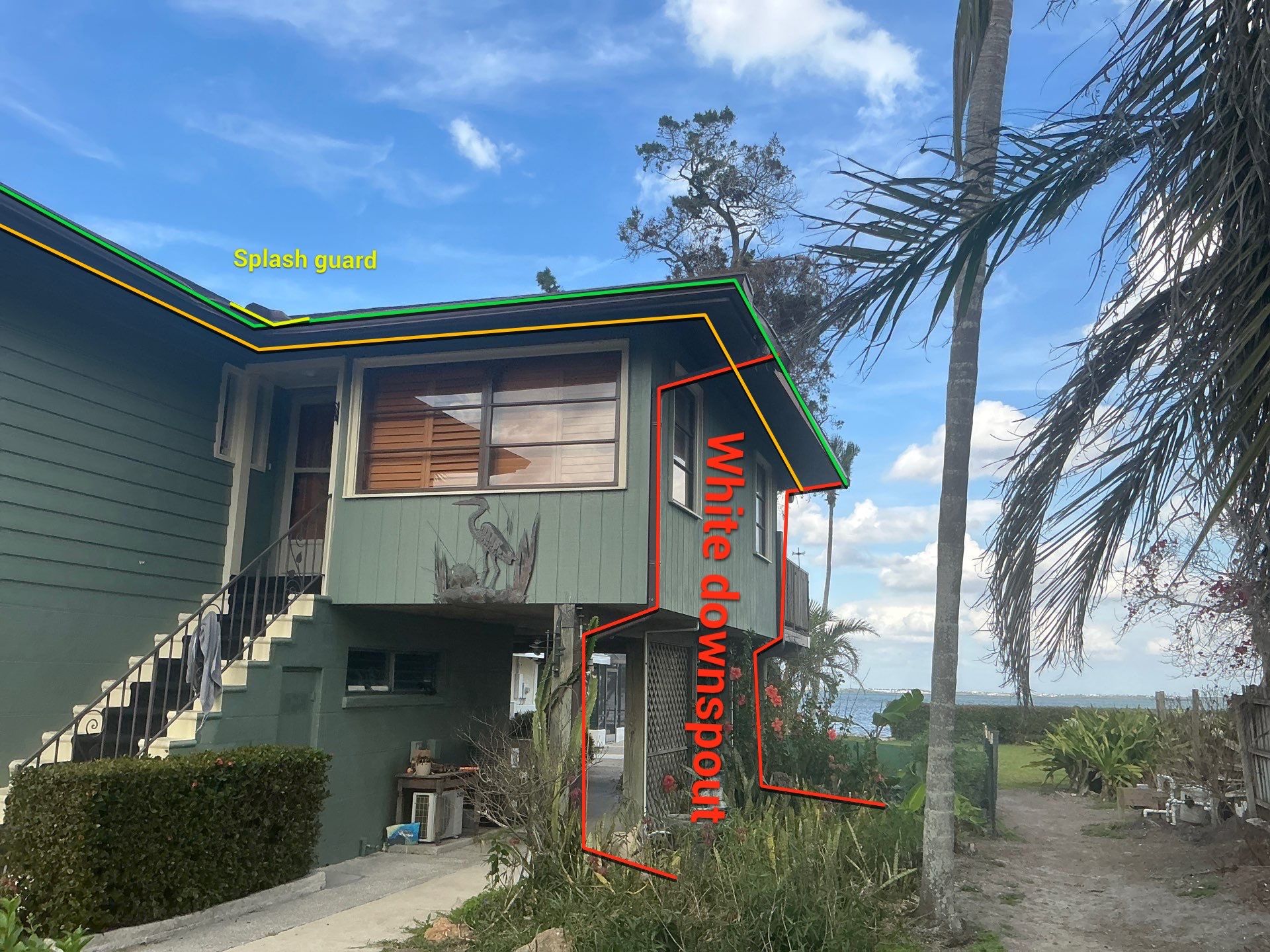 White Soffit and Fascia Installation in Longboat Key FL by Gutter Professors
