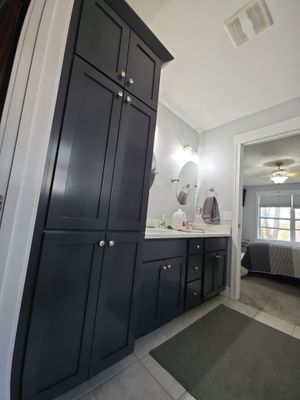 Bathroom Vanity Cabinet Refinishing Completed in Spring Lake, Michigan