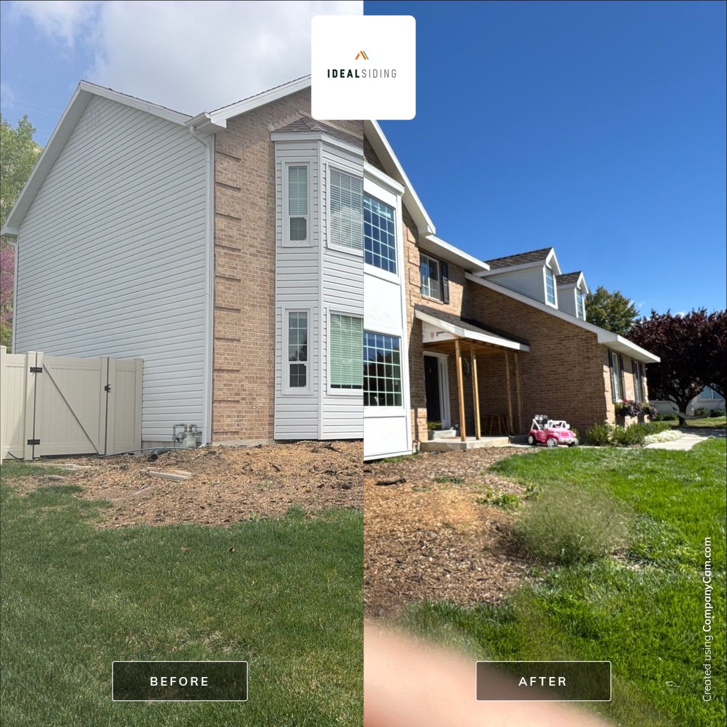 American Fork | Custom Hardie Smooth Siding | Dove Wing & White Dove by Ideal Siding Utah