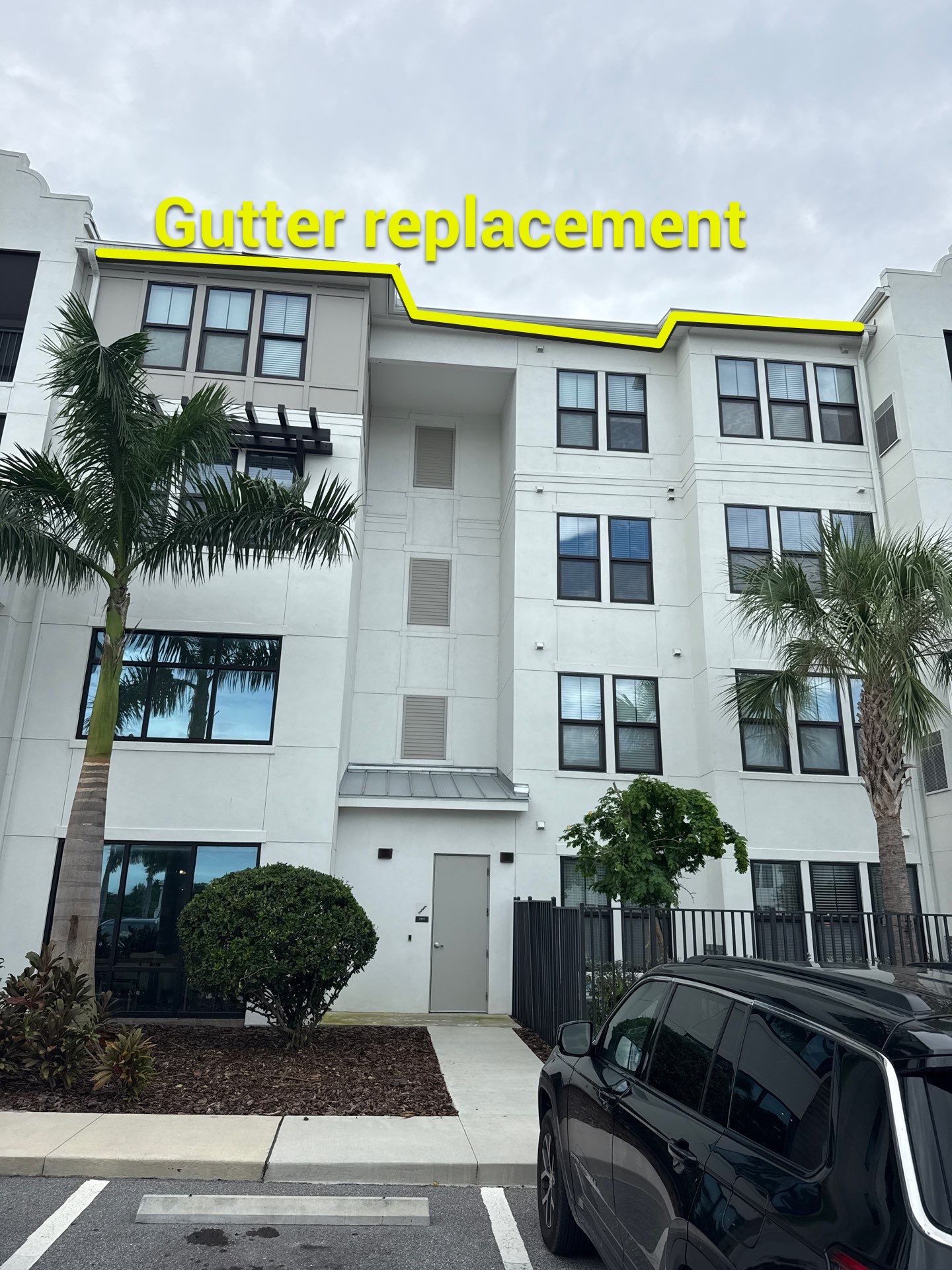 Replace gutter using gutter installation in Bradenton FL by Gutter Professors