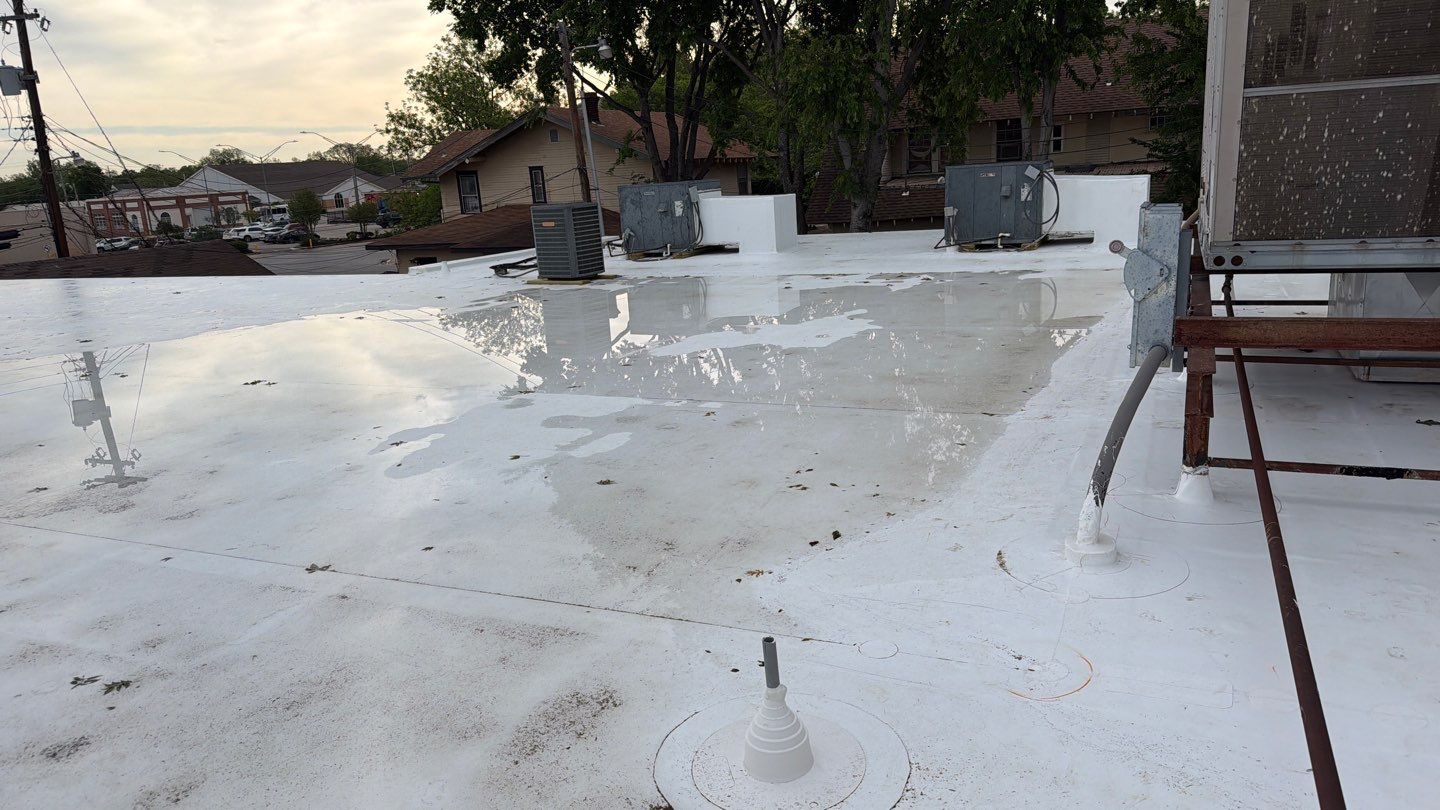 Commercial TPO Roof Replacement in Ardmore for McLish Church by BANA Roofing and Solar Supply