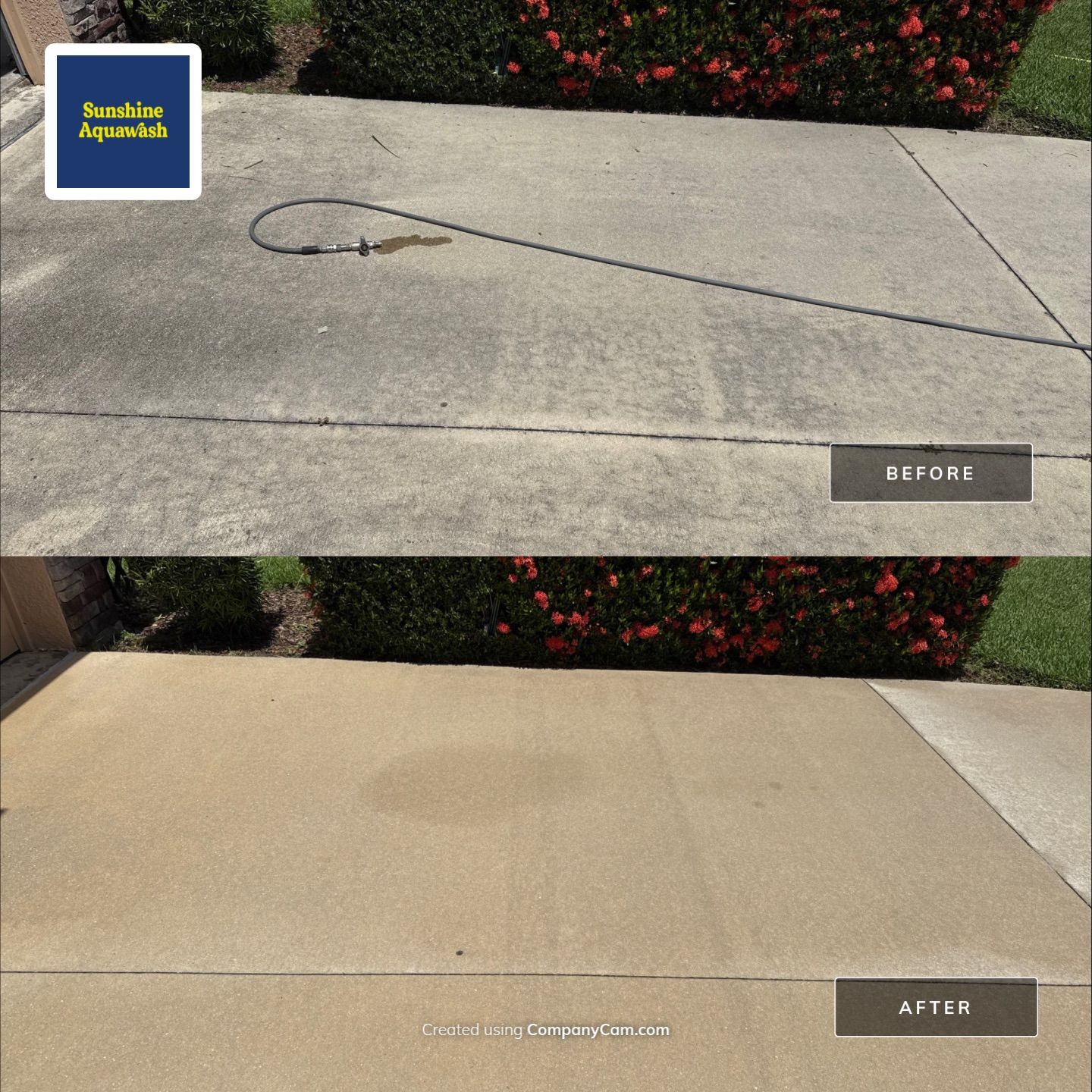 Concrete Driveway Cleaning – Covered Bridge Estates, Ellenton, FL by Sunshine AquaWash