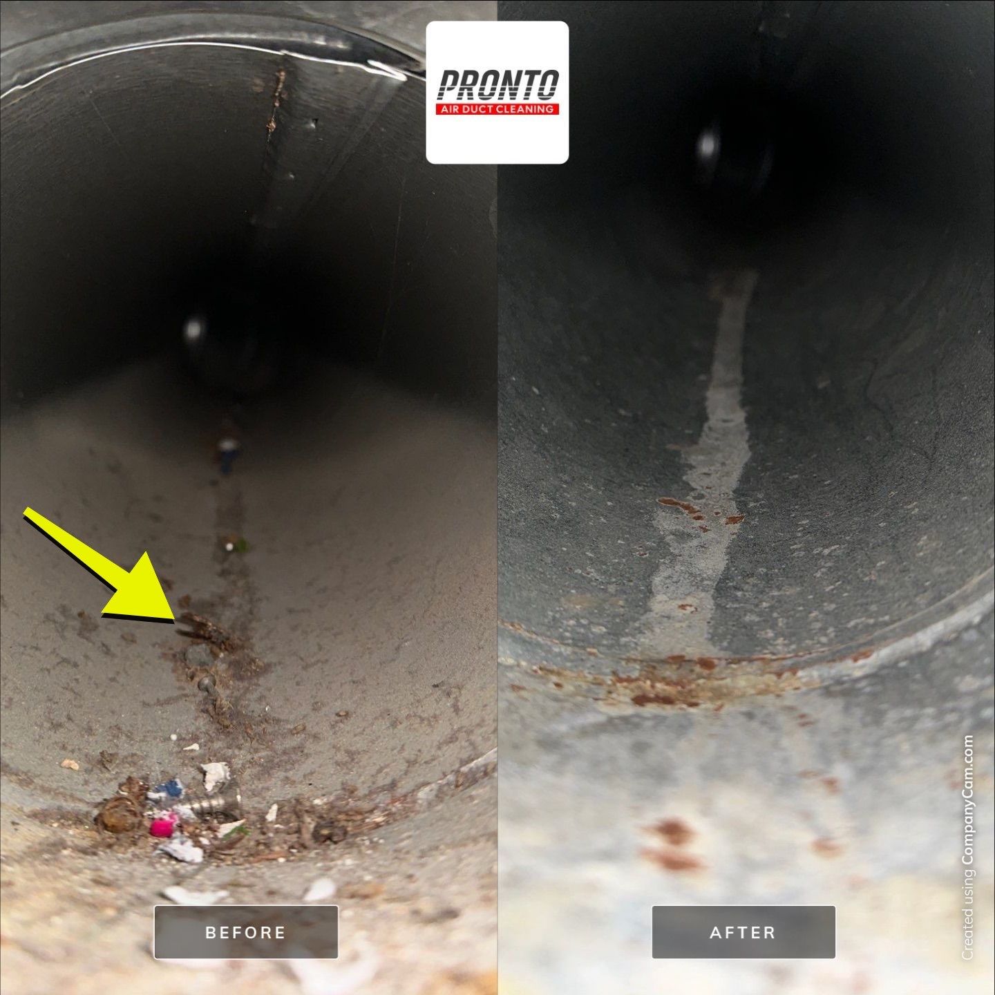 Air duct cleaning using Commercial vaccum by Pronto Air Duct Cleaning