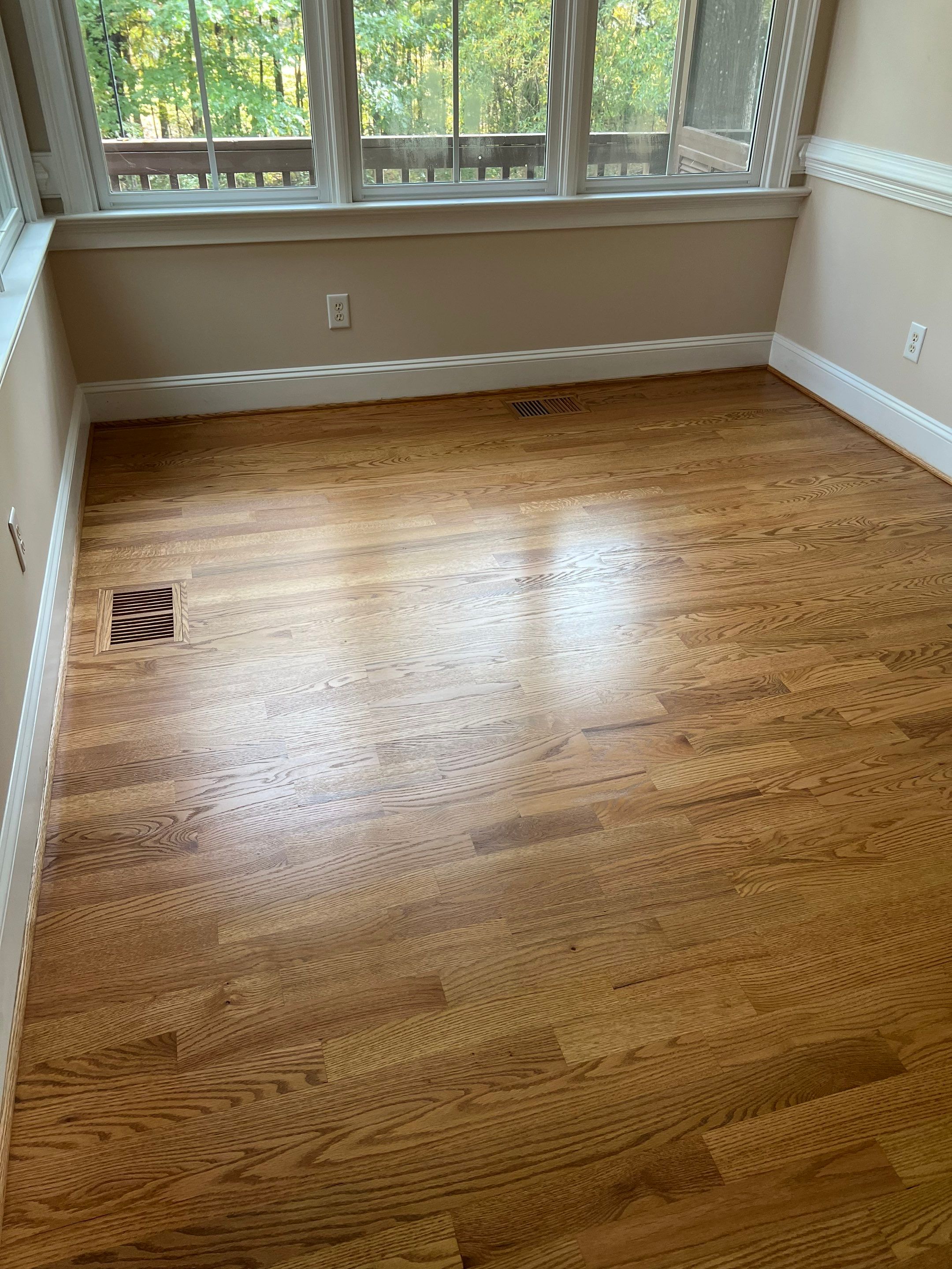 A beautiful refinishing project in The Oaks, Chapel Hill by Accent Custom Floors