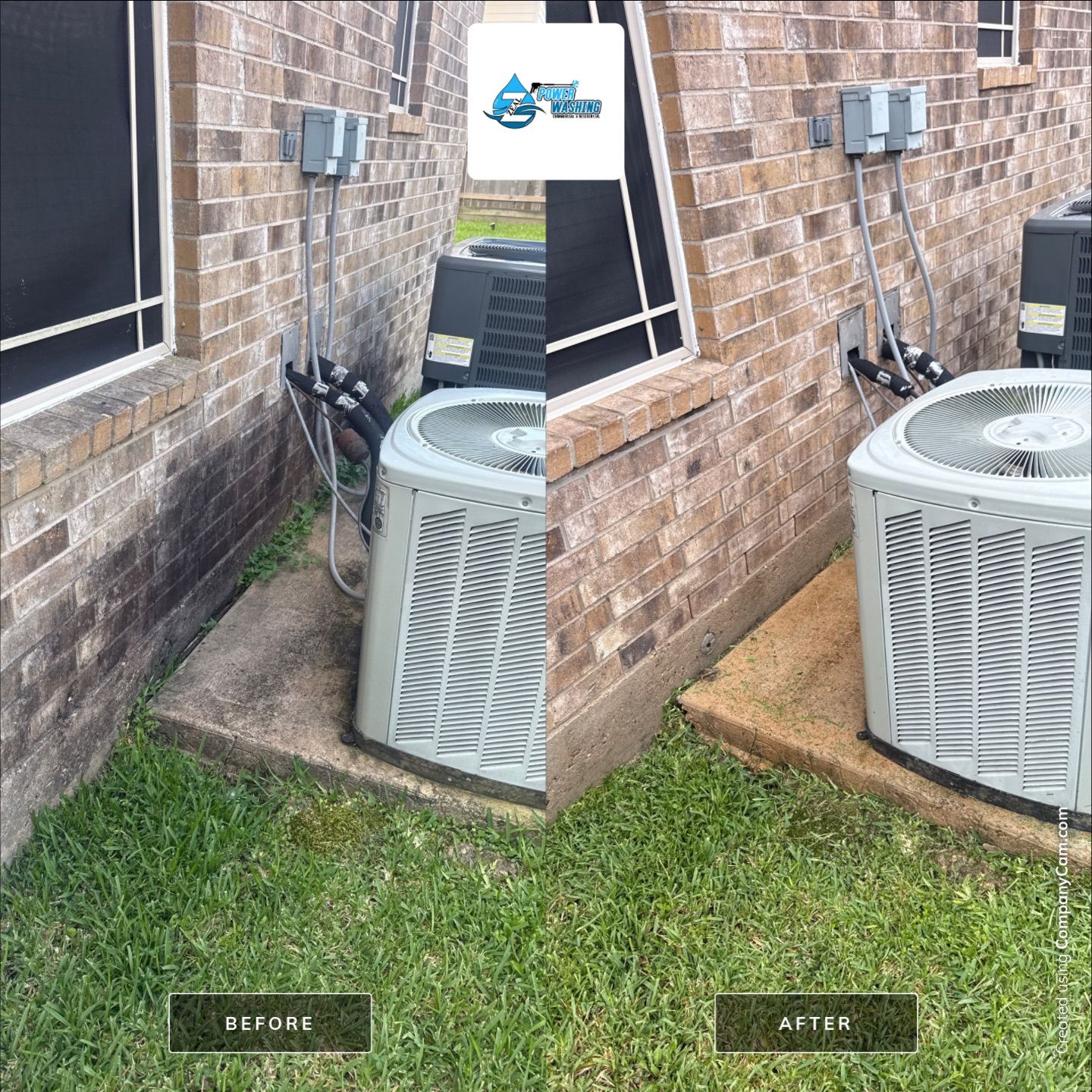 Full Exterior House Wash and Concrete Cleaning in Rosharon by Zeal Power Washing