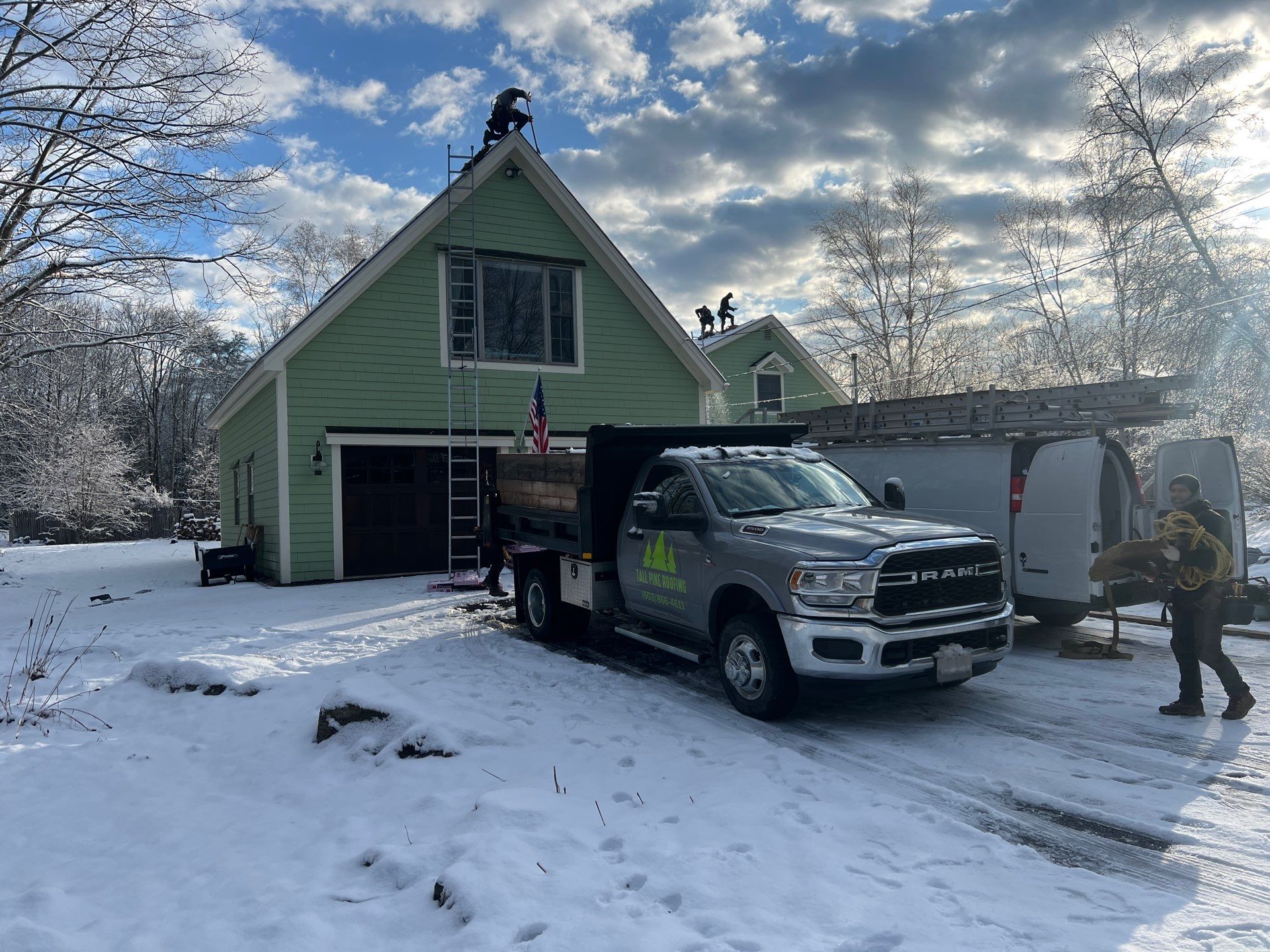 OC Roofing System Installed in Falmouth, ME by Tall pine roofing