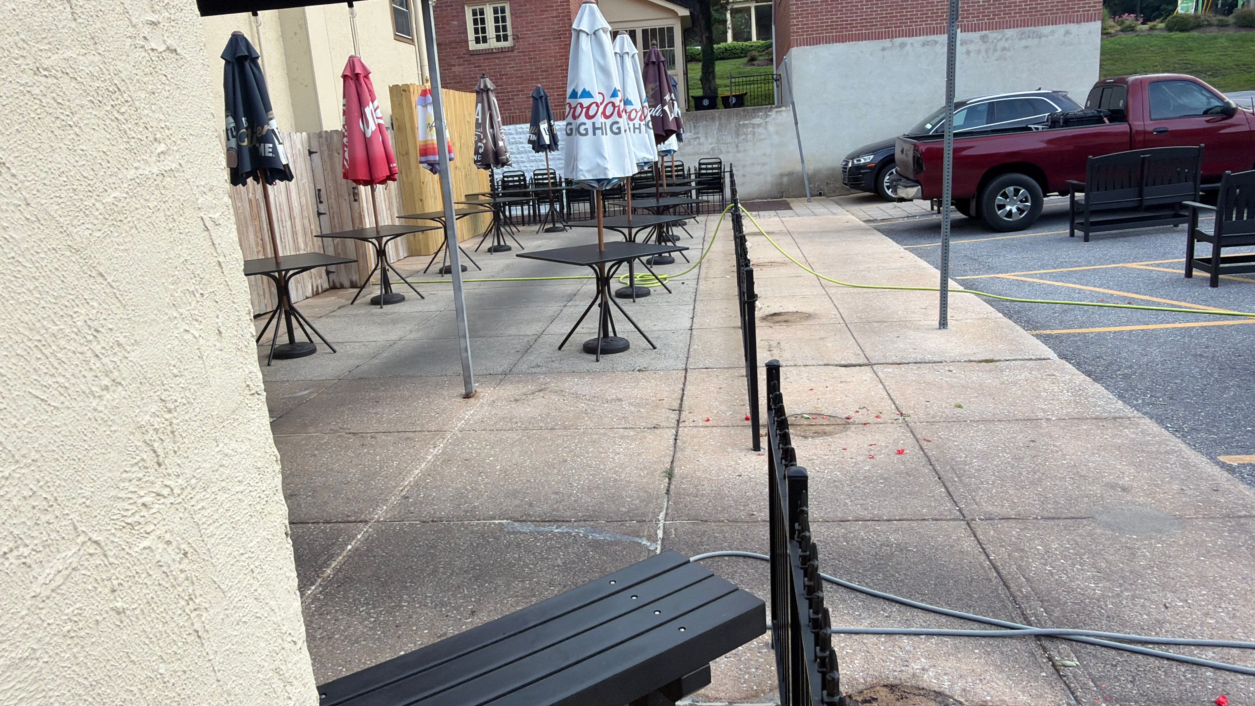 Commercial Exterior Cleaning and Concrete Washing for Sykesville Restaurant by Baltimore Pressure Washers Inc.