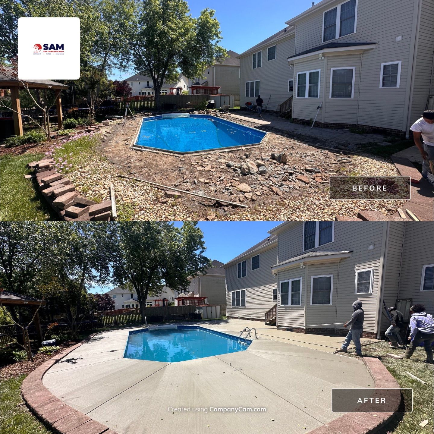 Project in Virginia Beach by Sam The Concrete Man Virginia Beach